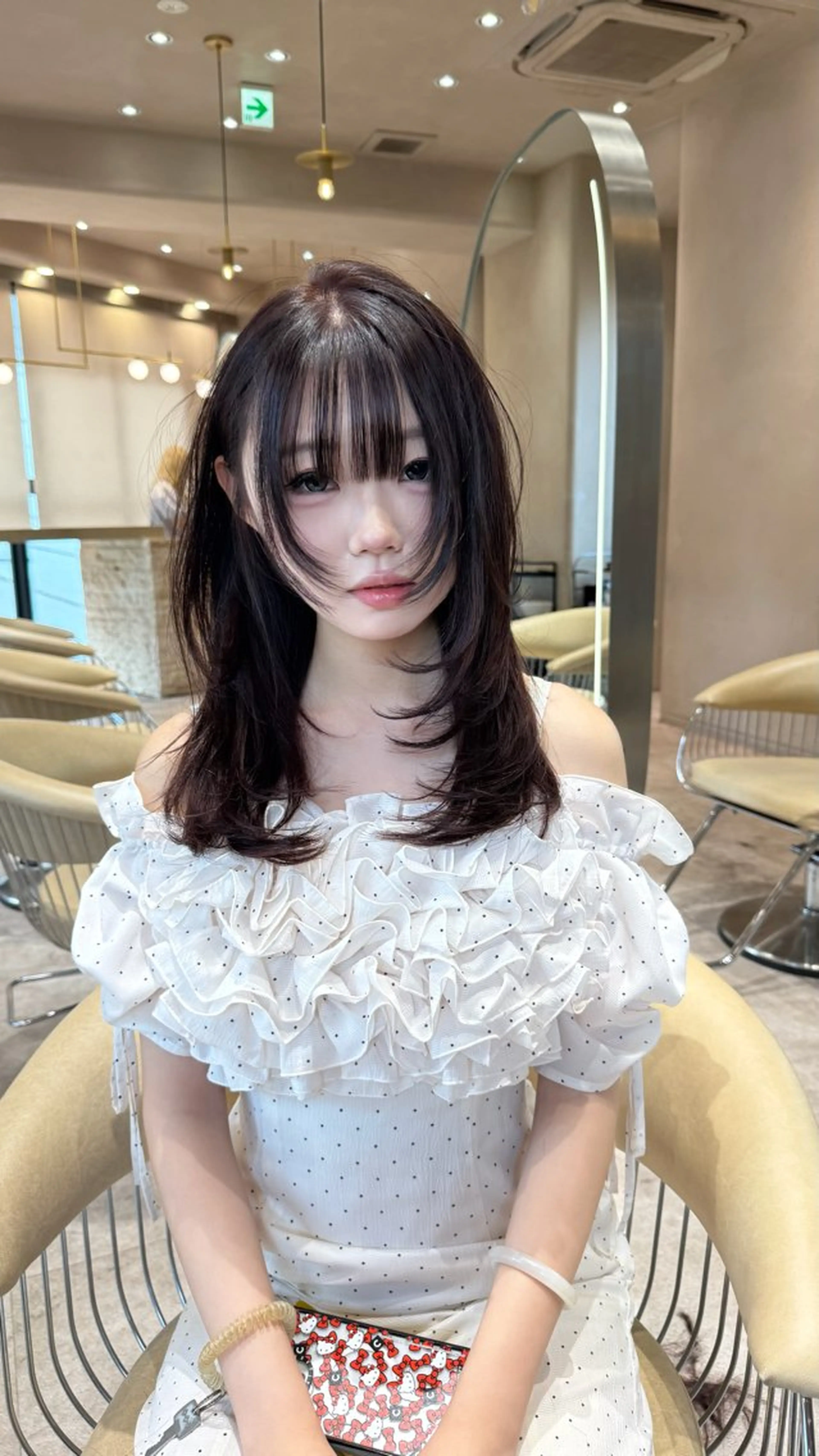 セミロング カット ヘアカラー トリートメント 韓国ヘア/ベージュ カラー/髪質改善/涼のヘアスタイル