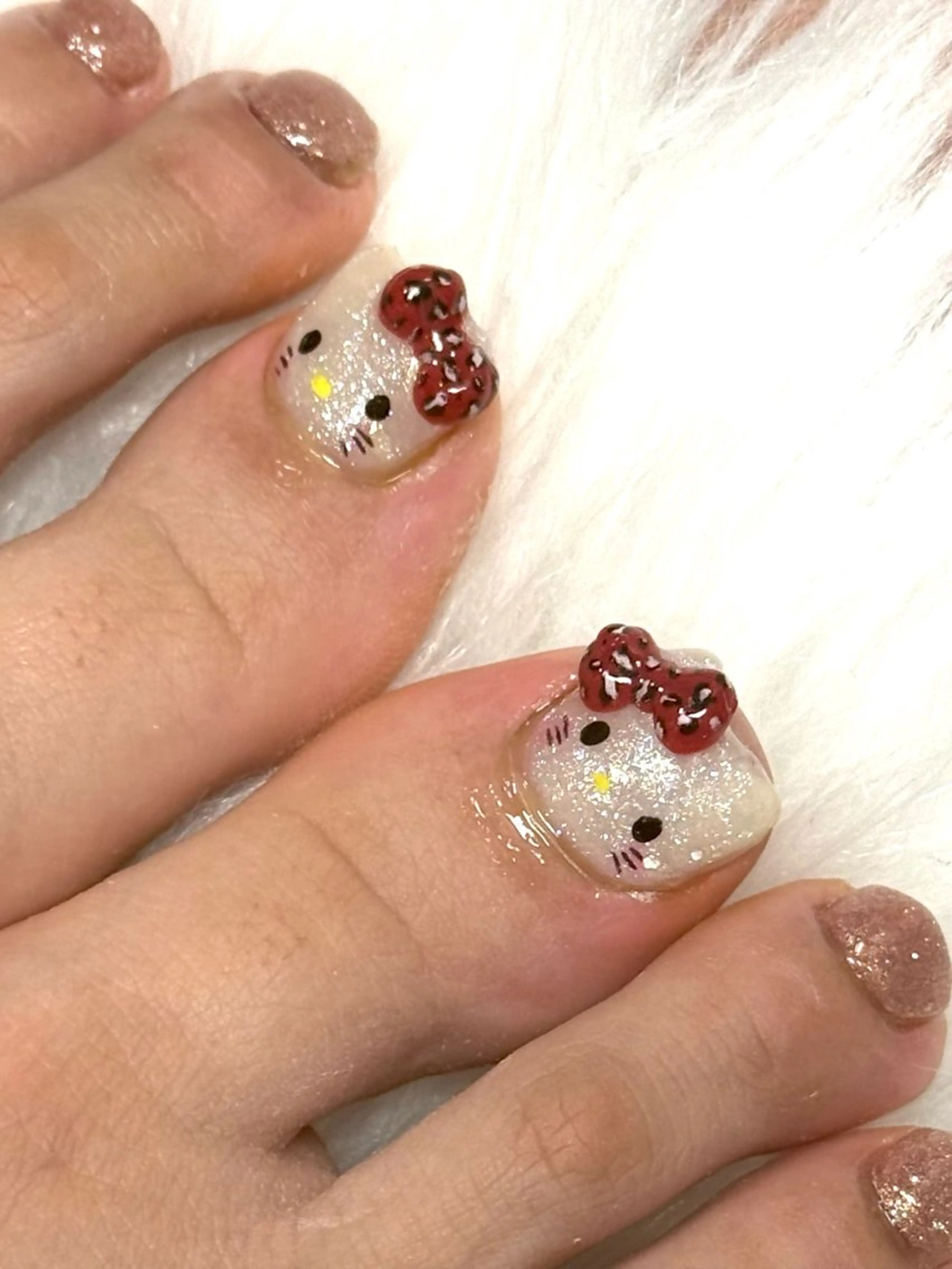 ネイル フットネイル ルシイ🎀新宿長さ 出しパーツ専門店のネイルデザイン