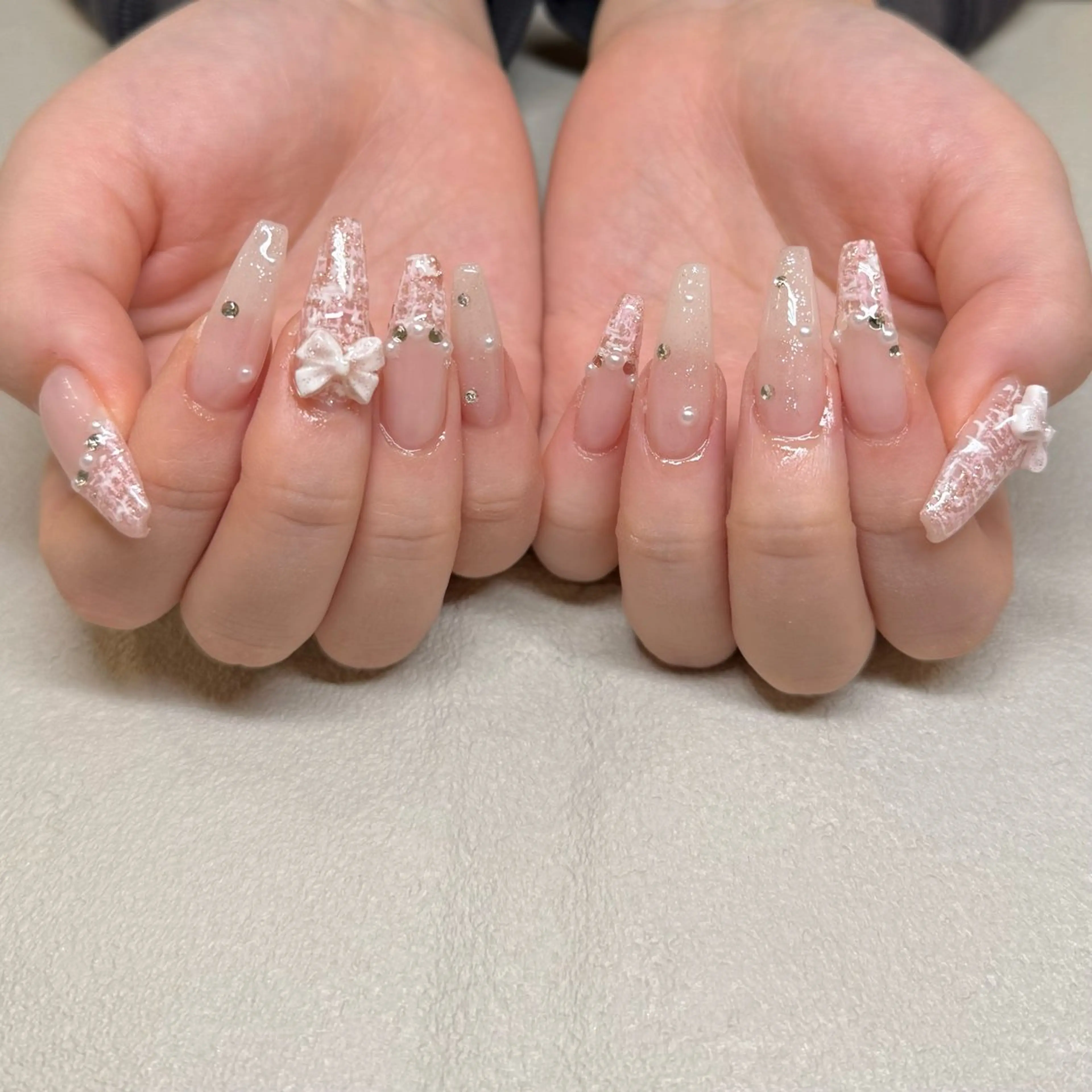 ネイル ツイードネイル ハンドネイル 鶴田୨ৎmaison de NALIのネイルデザイン