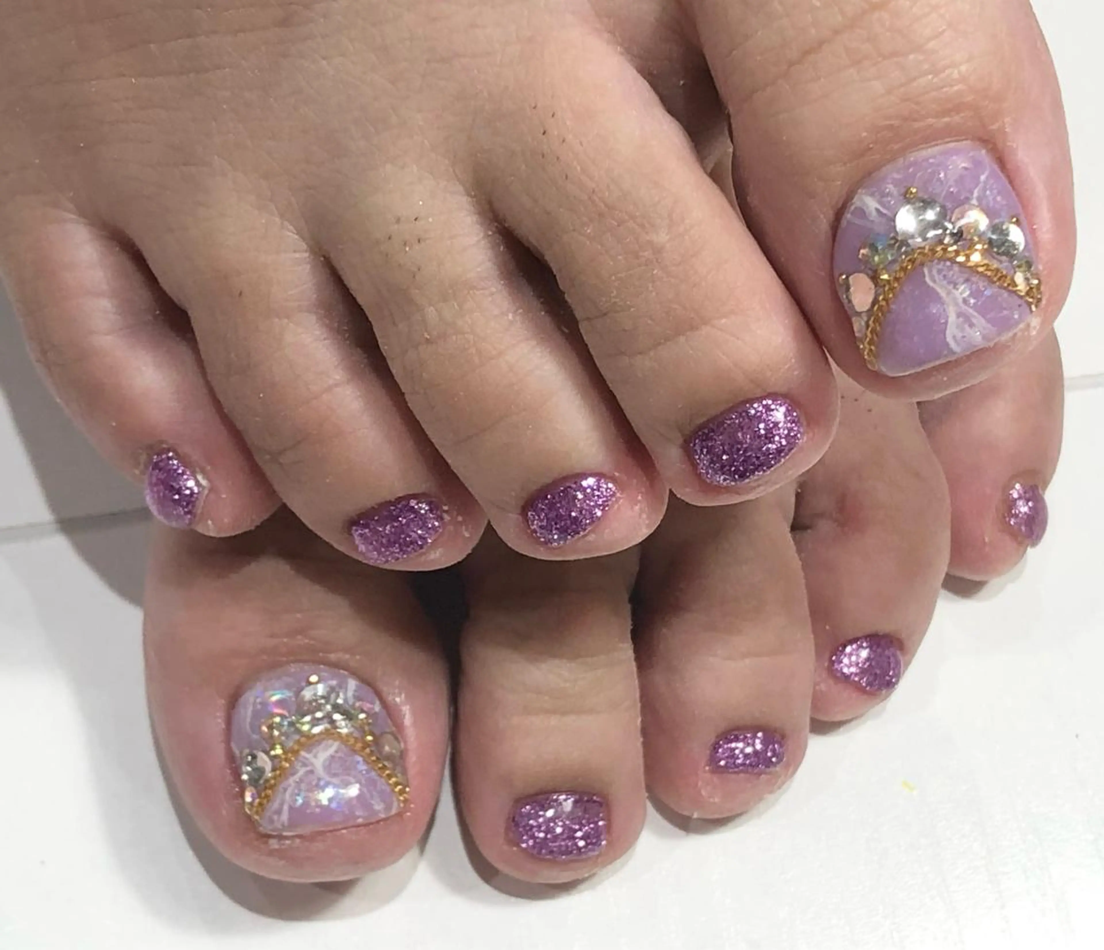 ［オフあり］親指アート自由フットネイルの写真