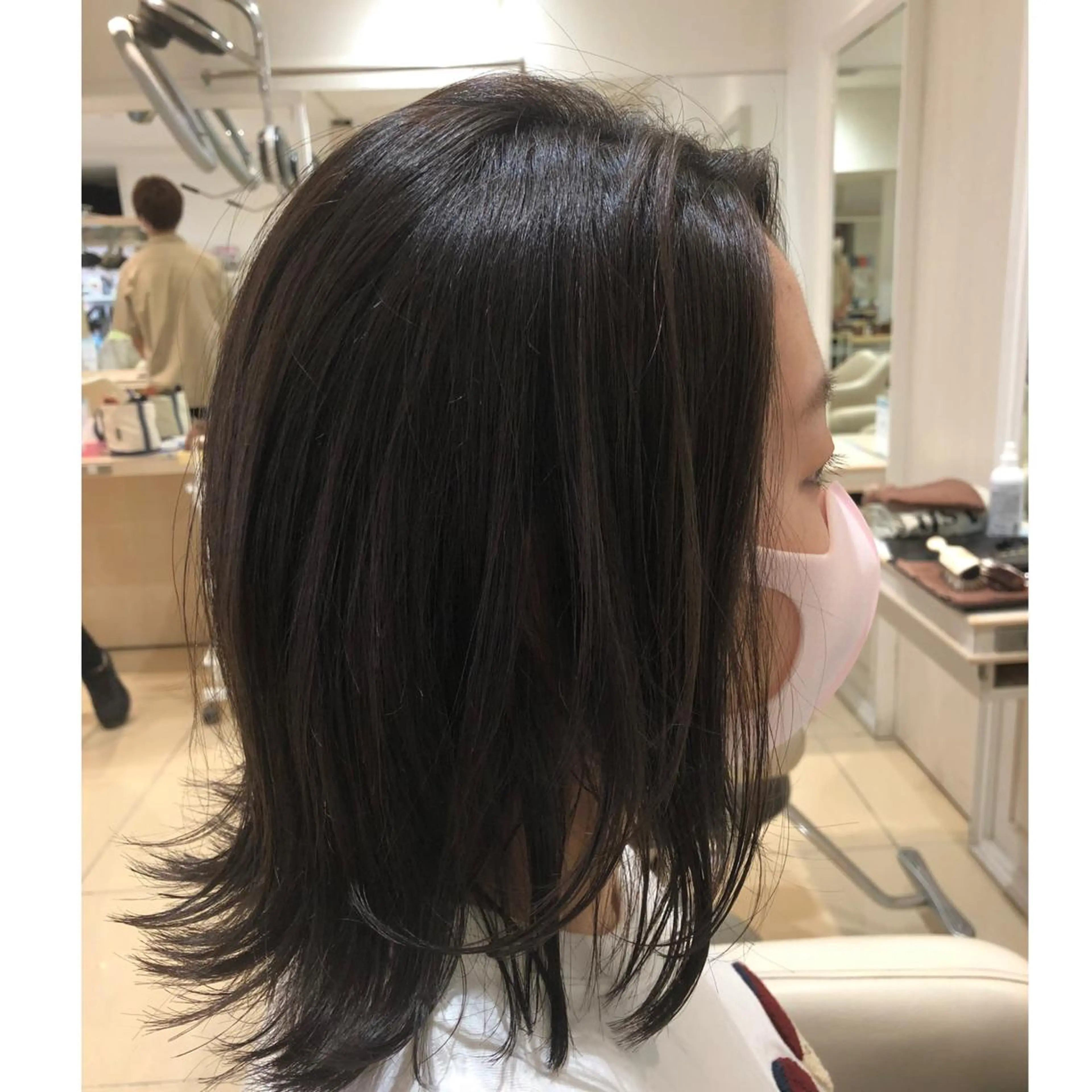 ミディアム カジサ ケイコのヘアスタイル