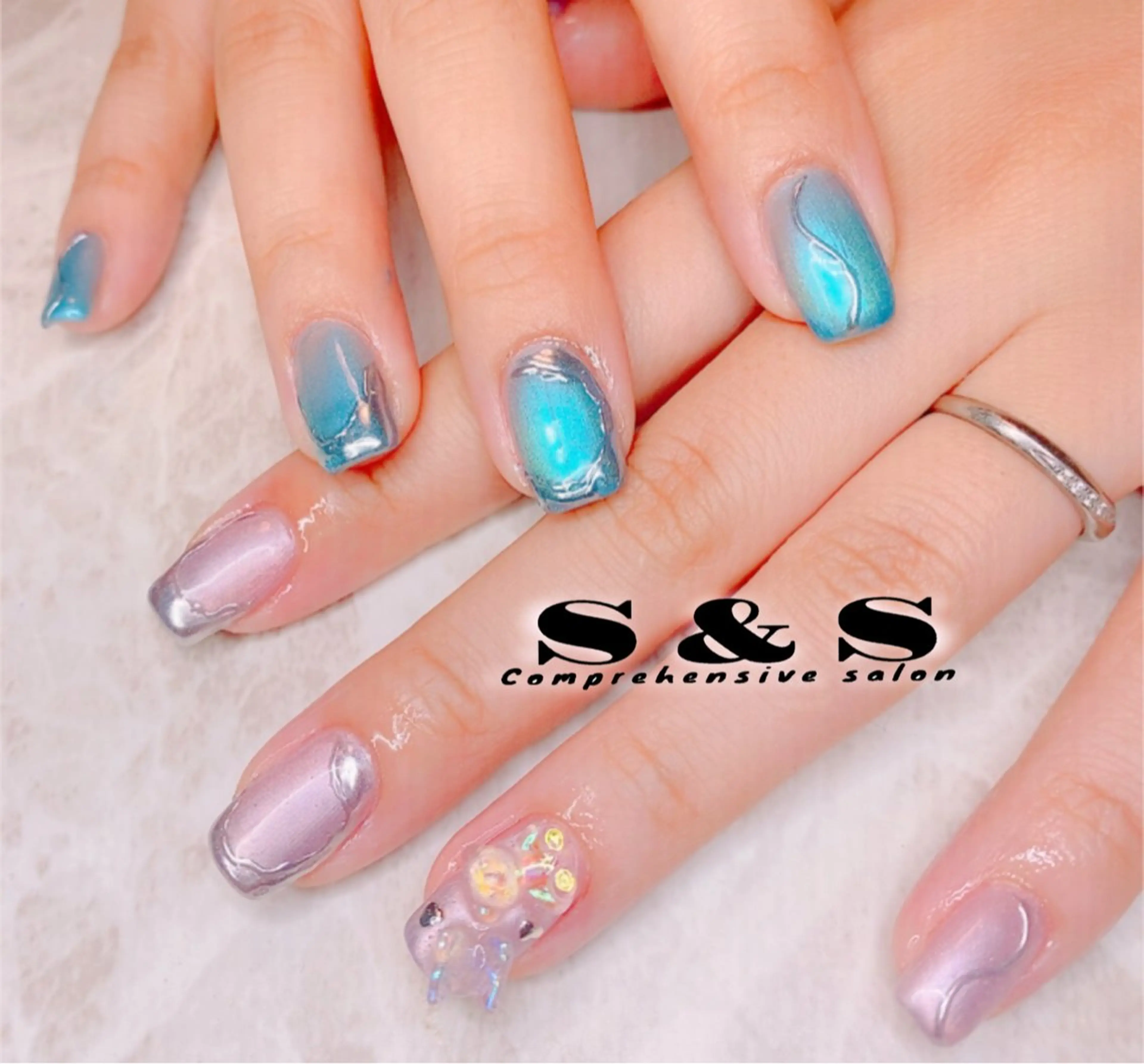 ネイル 長さ出し メンズネイル 持ち込み スカルプネイル S&S 村田小百合のネイルデザイン