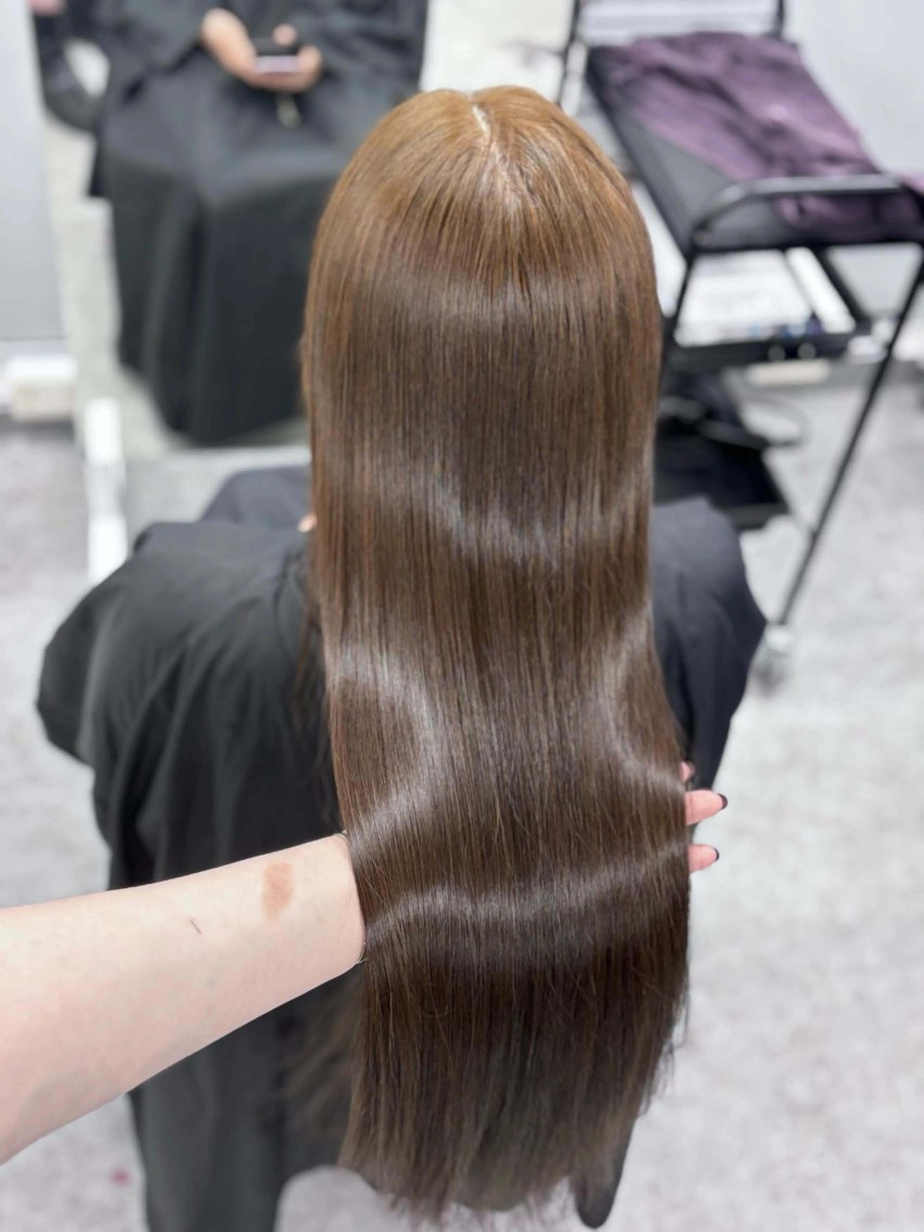 ロング カラー ヘアカラー トリートメント 韓国風暗髪ヘア🤍 🫧MIREIのヘアスタイル