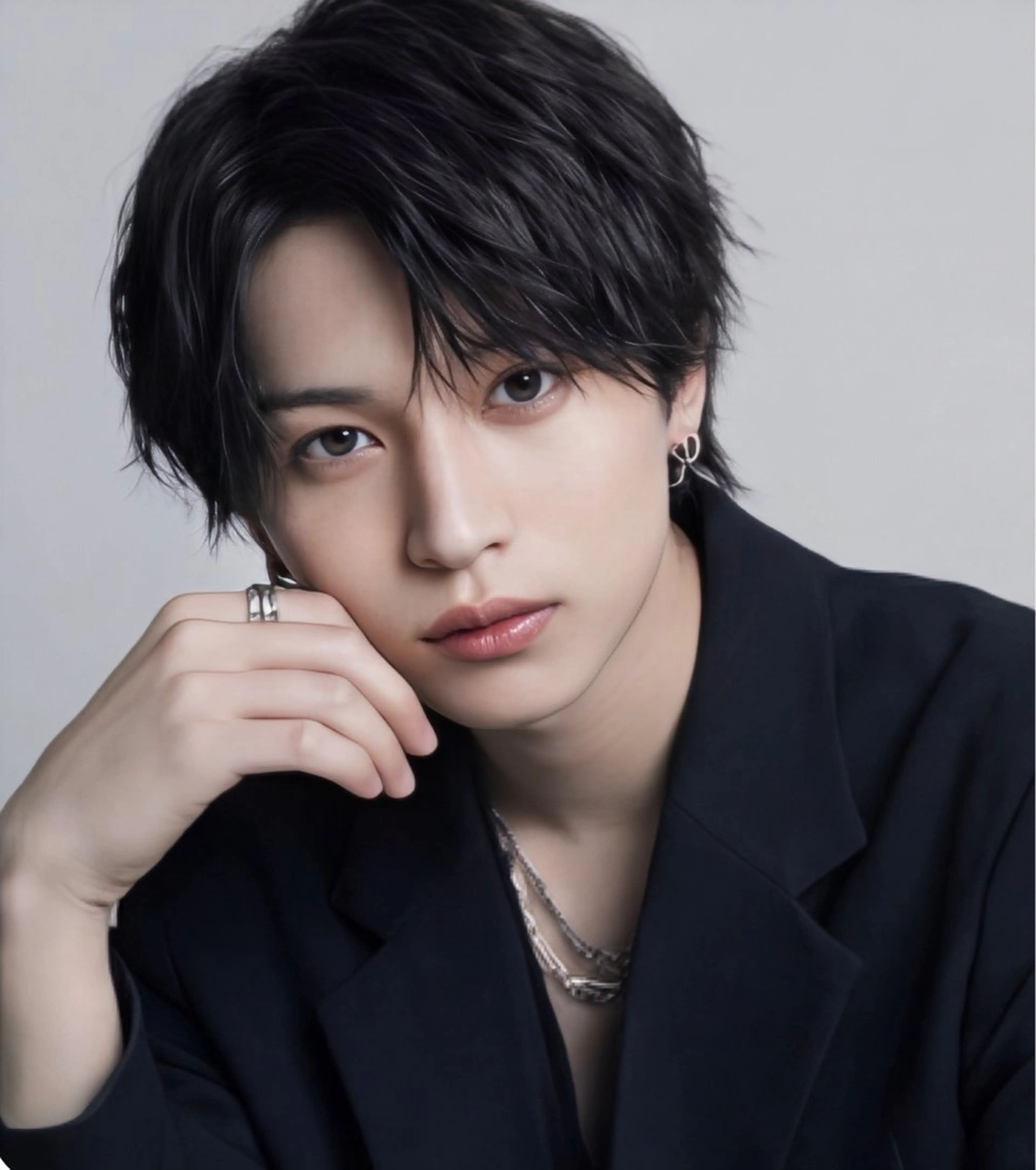 ショート メンズ センターパート ダウンパーマ メンズインナーカラー カルマパーマ メンズ韓国風 カット 【F.O.F】大野航 似合わせカットのヘアスタイル