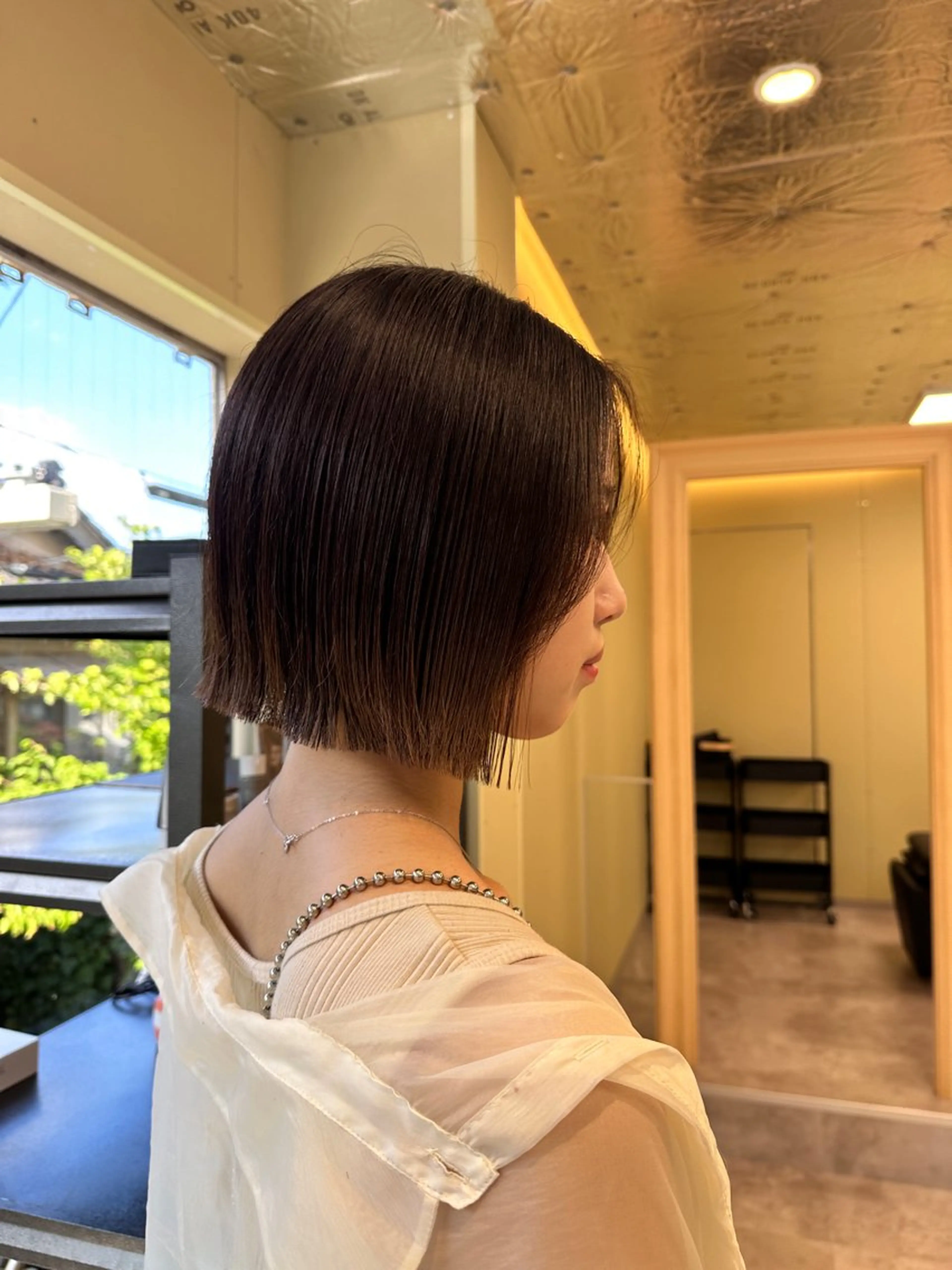 ショート カット ヘアカラー ボブ/ぱつっとボブ/ 谷口 海星のヘアスタイル