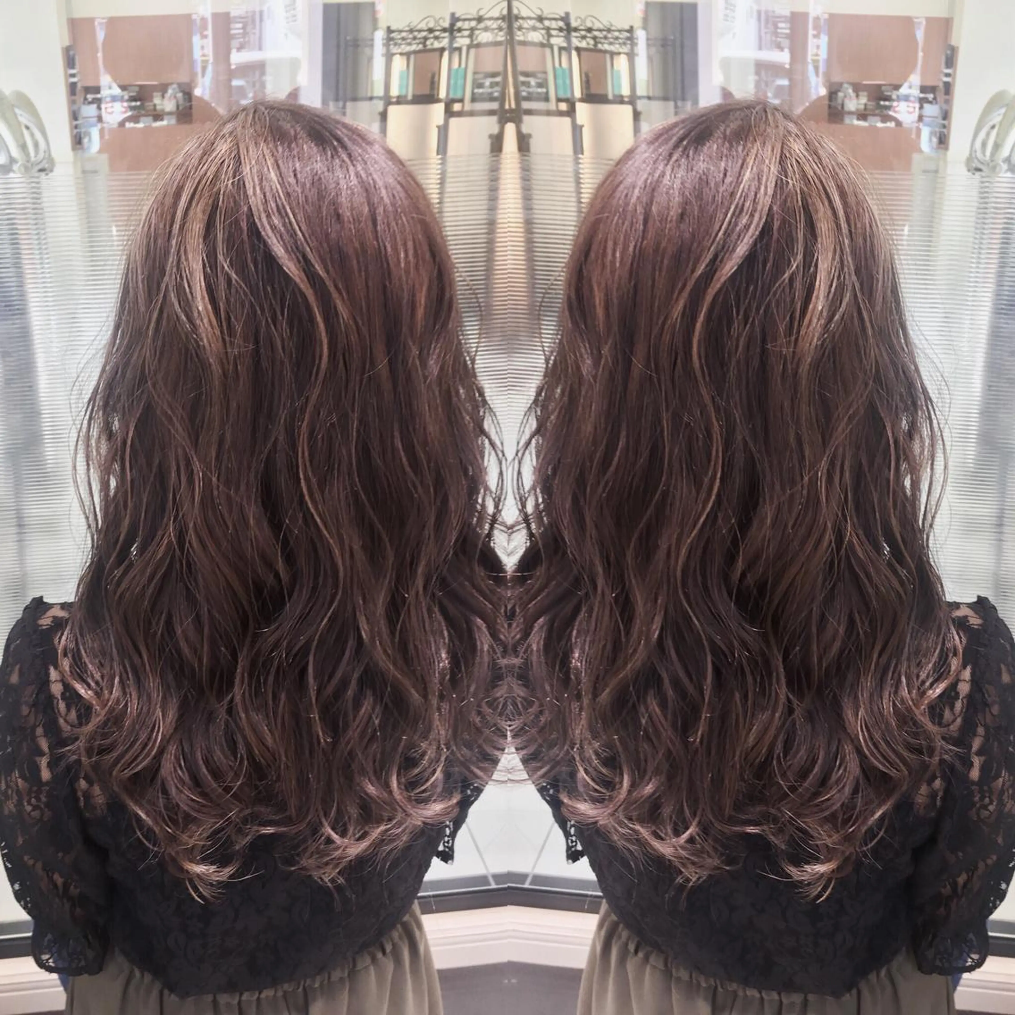 ロング カラー グレージュ ハイライトカラー ハイライト カット ヘアカラー N° jillva ♦️川端裕司♦️のヘアスタイル