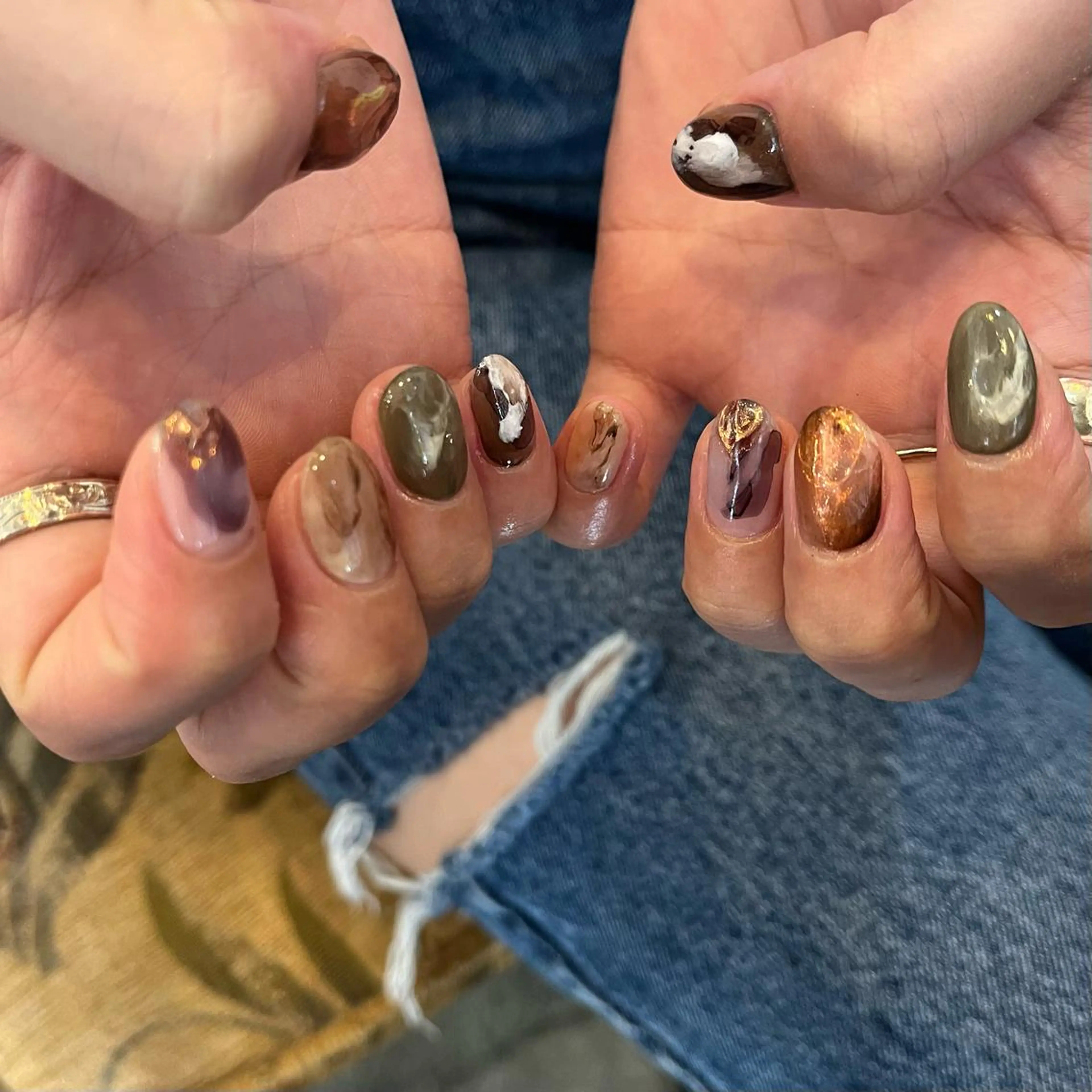 ネイル ハンドネイル Trico Antique所属・岩本 杏のネイルデザイン