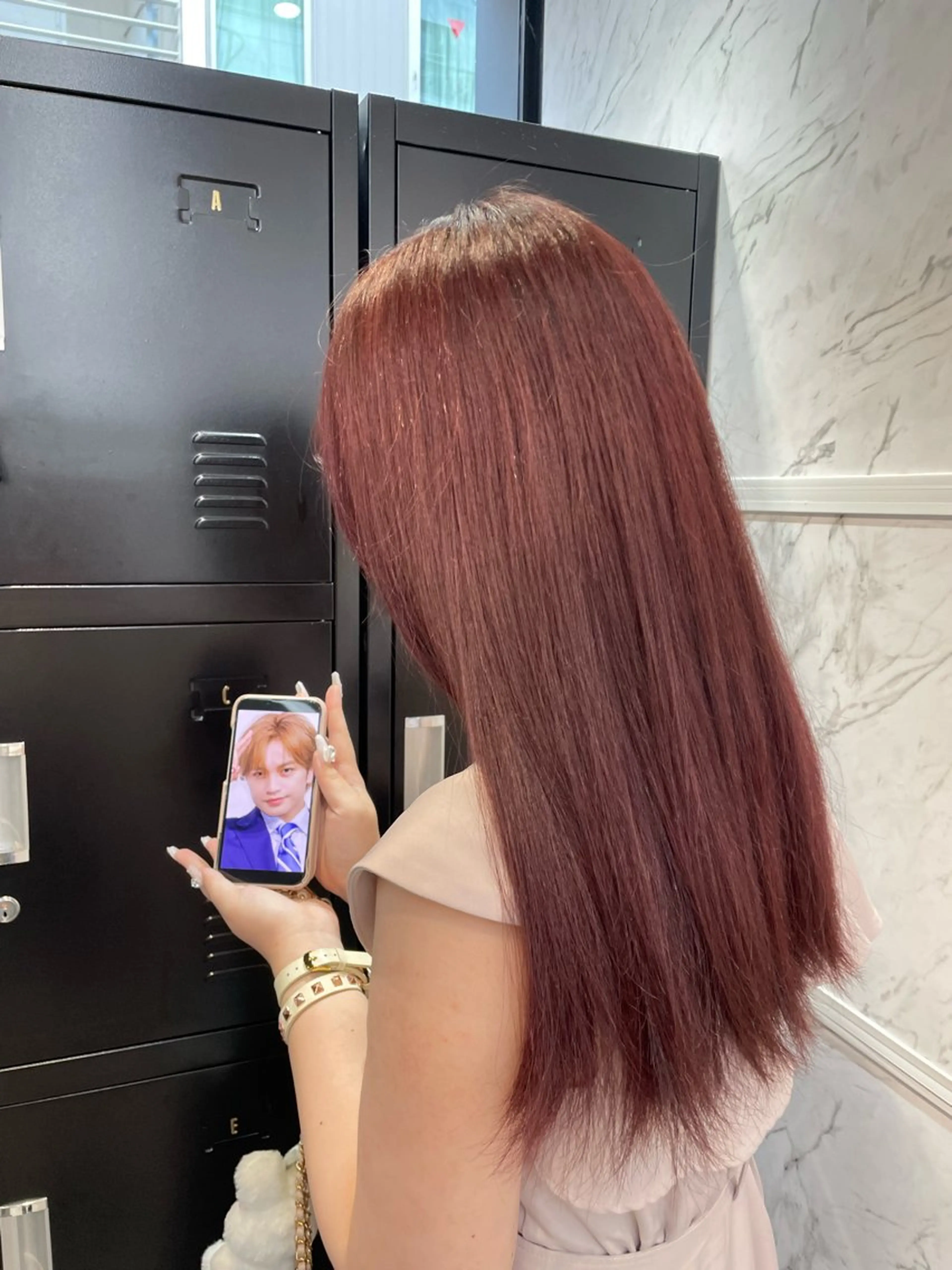 ロング カラー カシス ピンクカラー ヘアカラー hair salon dot. mooda 韓国風サロン 町田店所属・韓国風ヘア🎀🩶 /♡𝓝𝓸𝓪♡のヘアスタイル