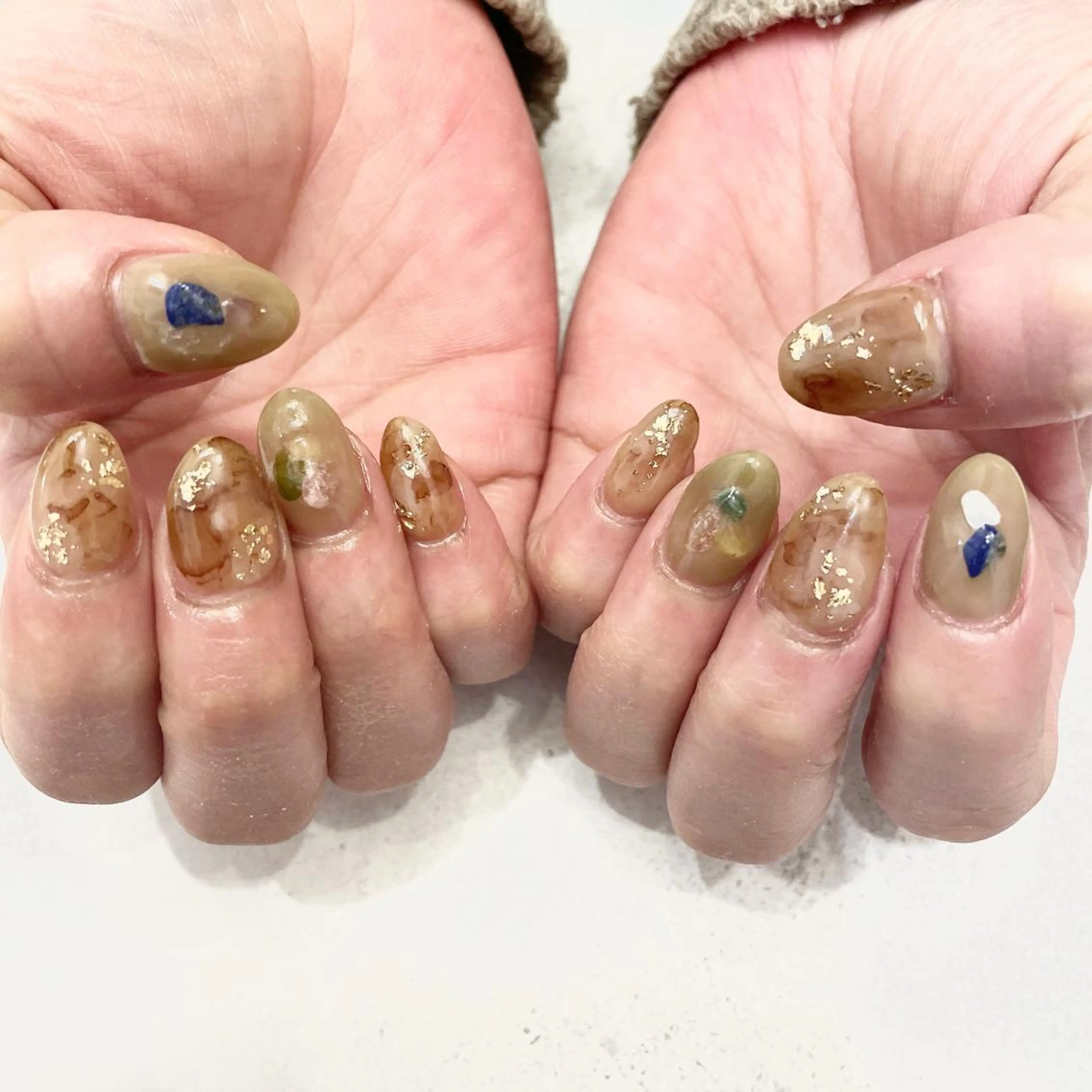 ネイル アートネイル ハンドネイル Sea  nail by emaのネイルデザイン
