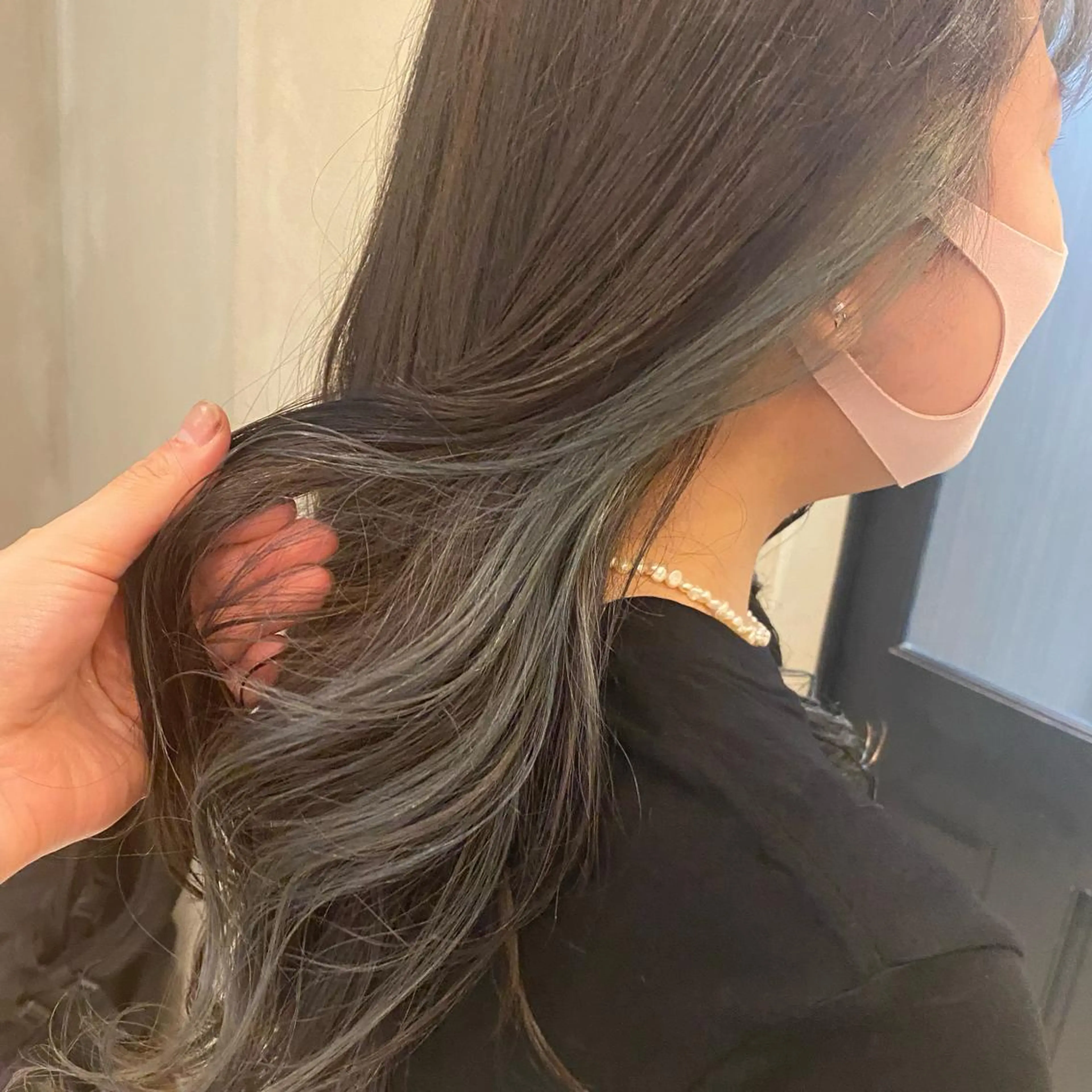 ミディアム カット ヘアカラー トリートメント 顔周りcut・ご相談 ＝新宿しずく🇰🇷のヘアスタイル