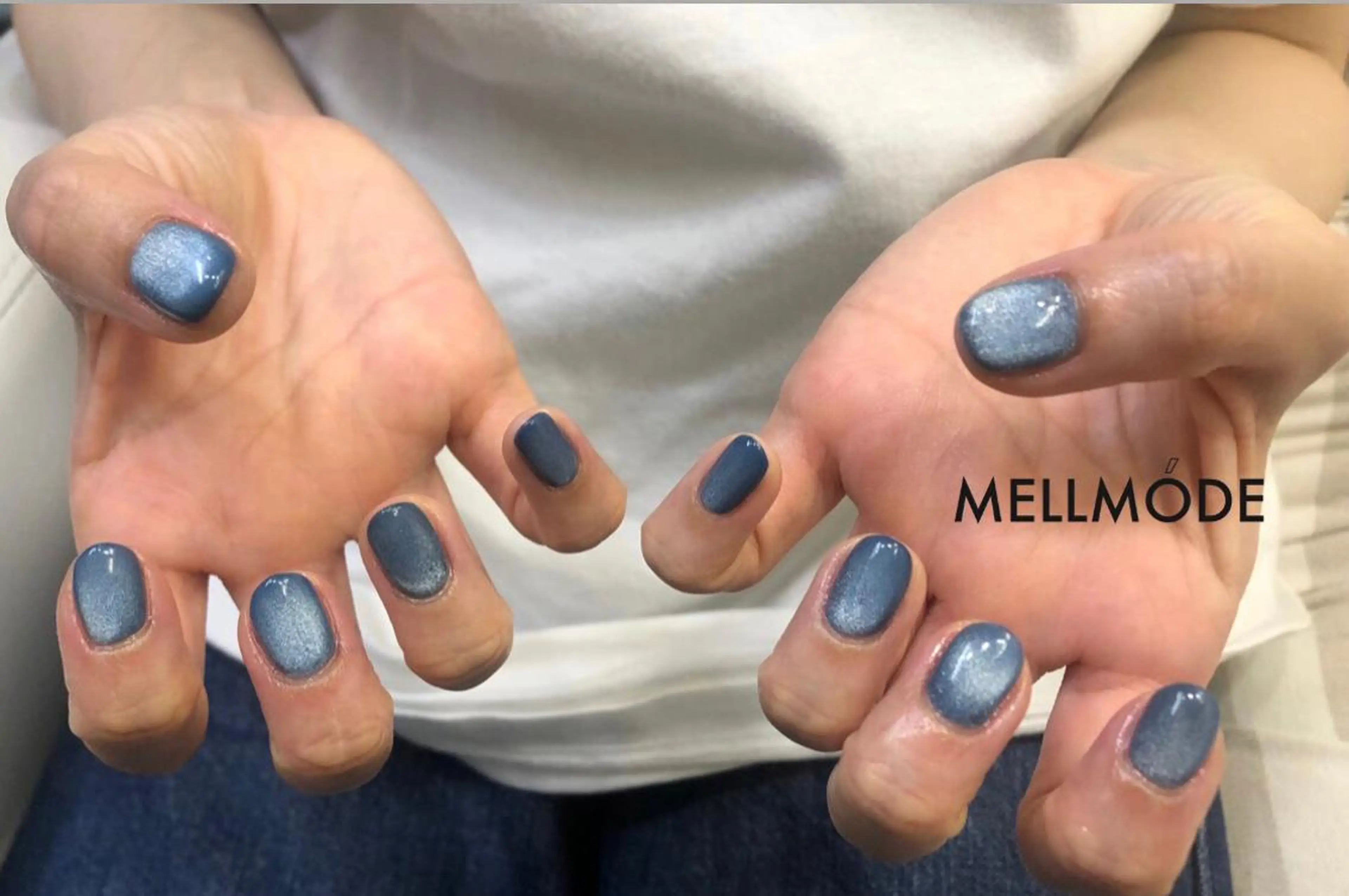 ネイル フレンチネイル マグネットネイル ハンドネイル MELLMODE所属・Nakano Kanaのネイルデザイン