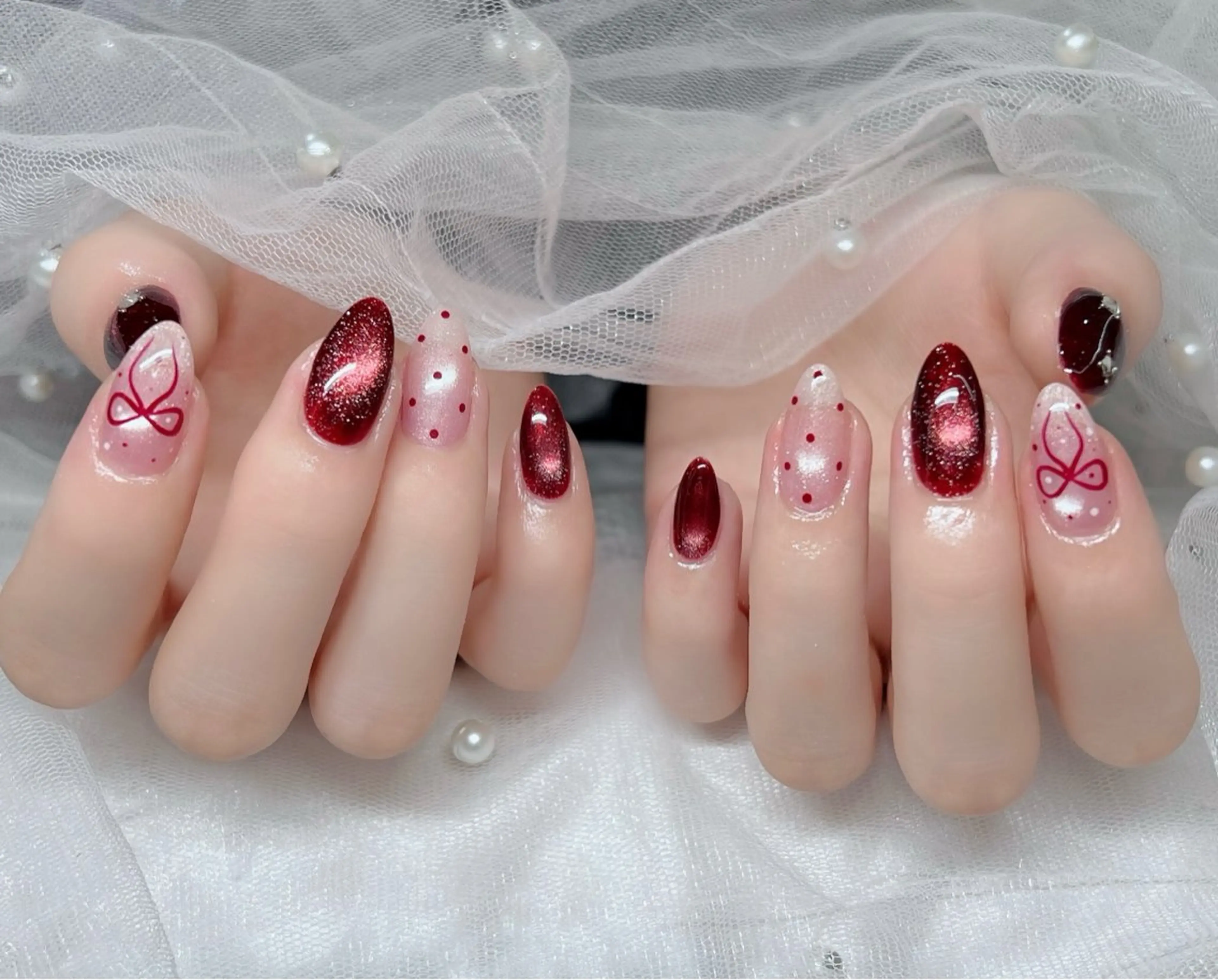 ネイル 🎀PG🩵 ネイルサロンのネイルデザイン