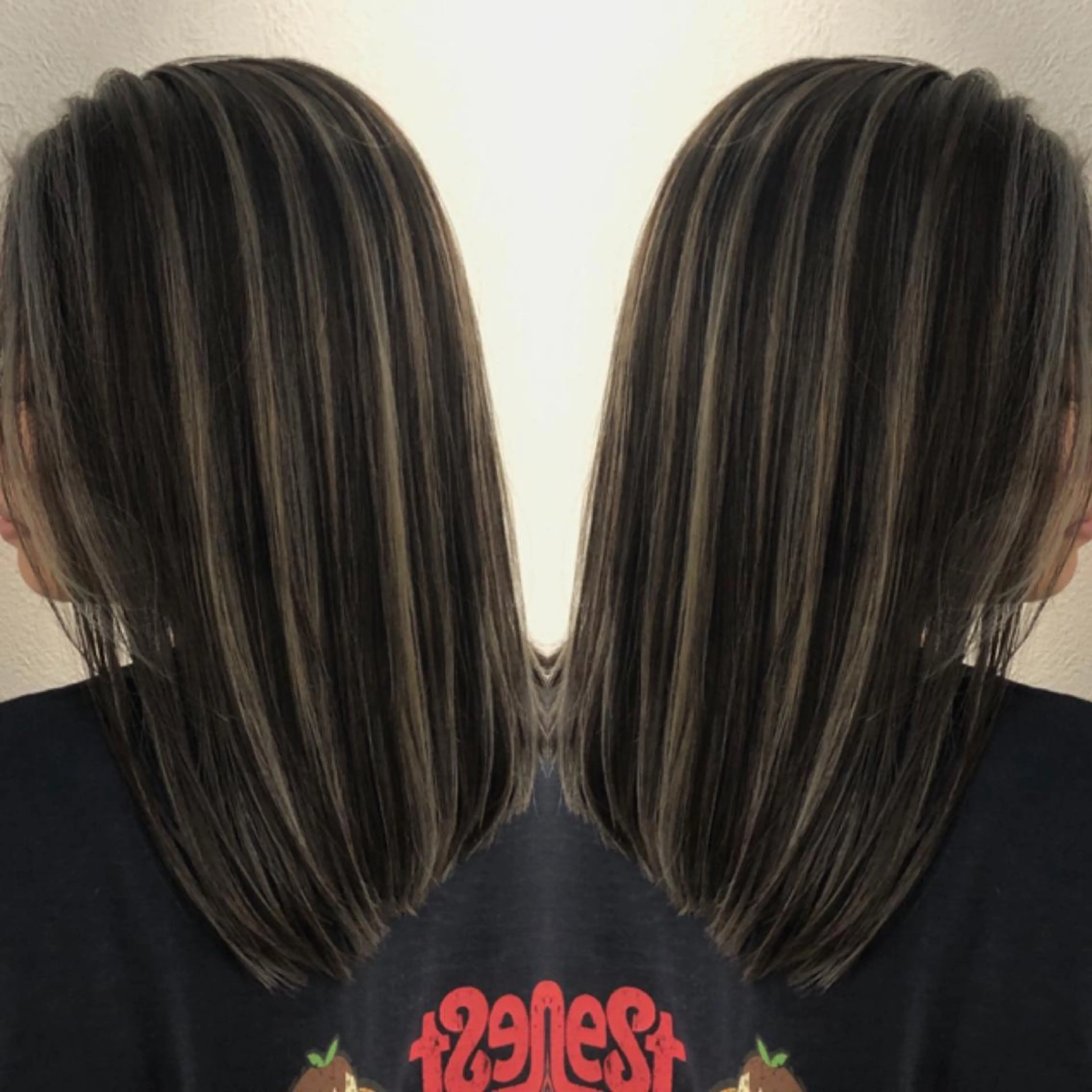 セミロング カラー バレイヤージュ グラデーションカラー ハイライトカラー ハイトーンカラー ハイライト NEO Beauty Salon所属・𝐍𝐄𝐎 𝐉𝐔𝐑𝐈のネイルデザイン