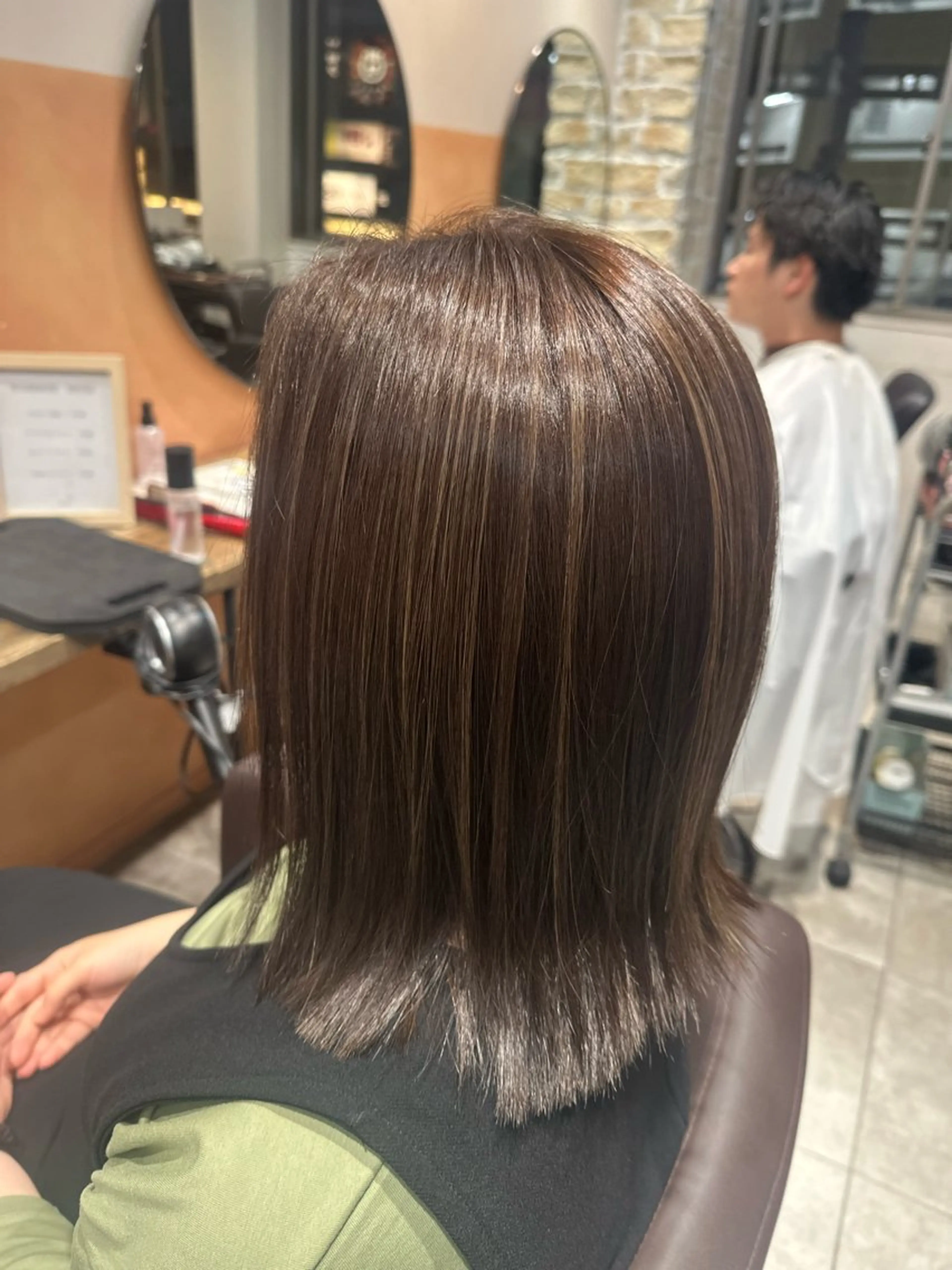 ミディアム カラー ベージュカラー ハイライトカラー ハイライト ヘアカラー トリートメント yu-kiハイトーン /ブリーチ無しカラーのヘアスタイル