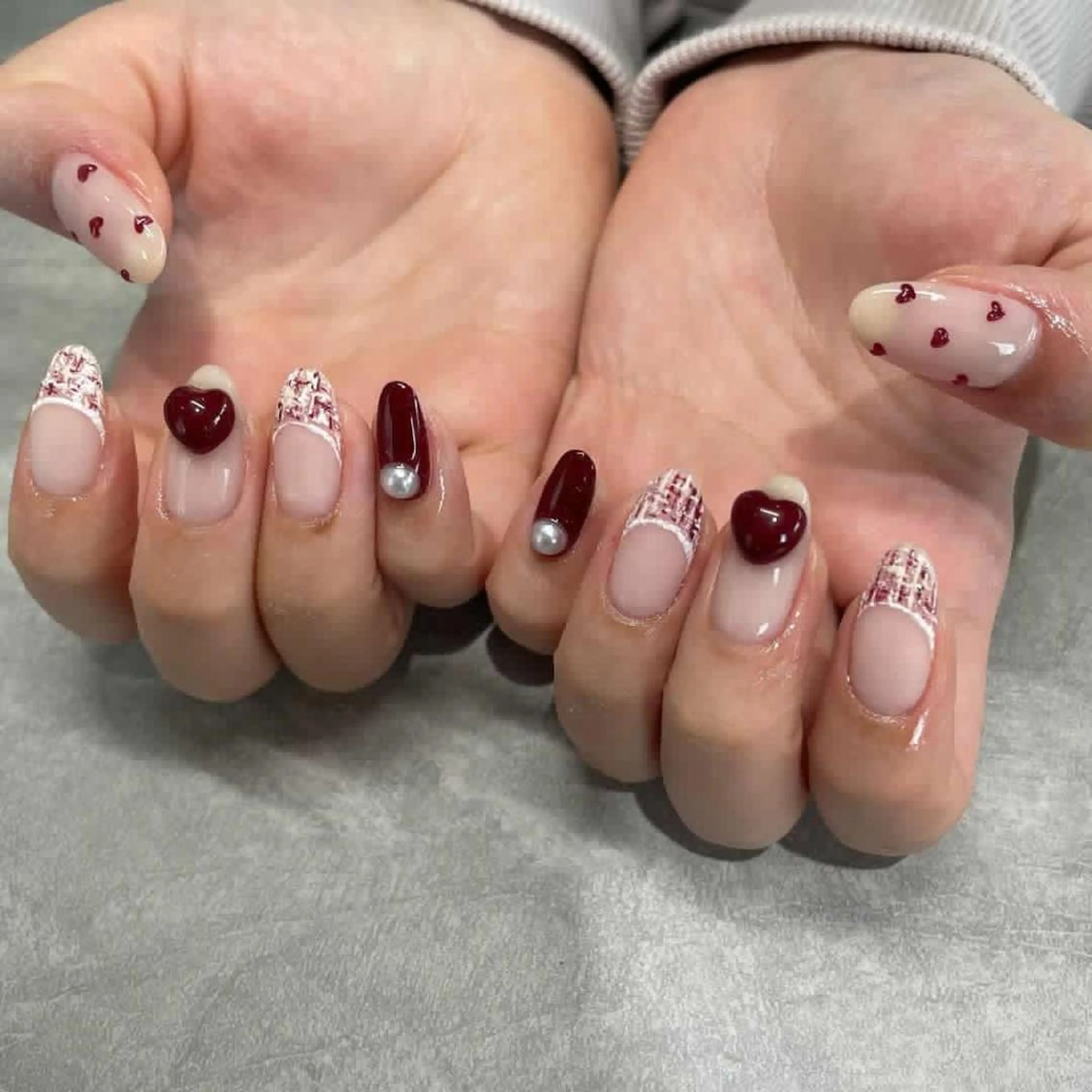 🎀オフなし/ケア込>ストーン・パーツ10本のせ放題🎀キャラ不可❌¥9500👐🏾👁️の写真