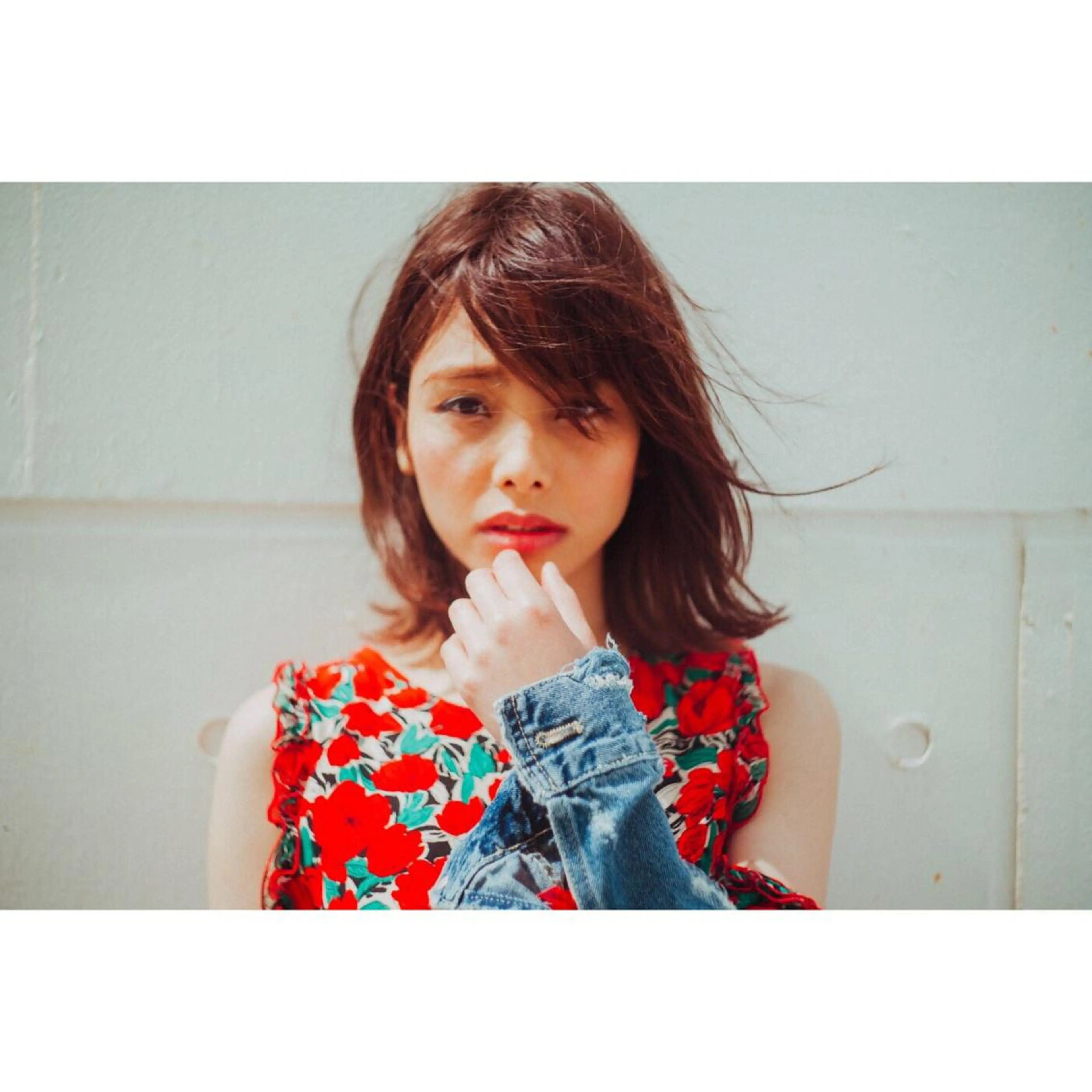 ミディアム カット ヘアカラー トリートメント (スタイリスト)牧 好美のヘアスタイル