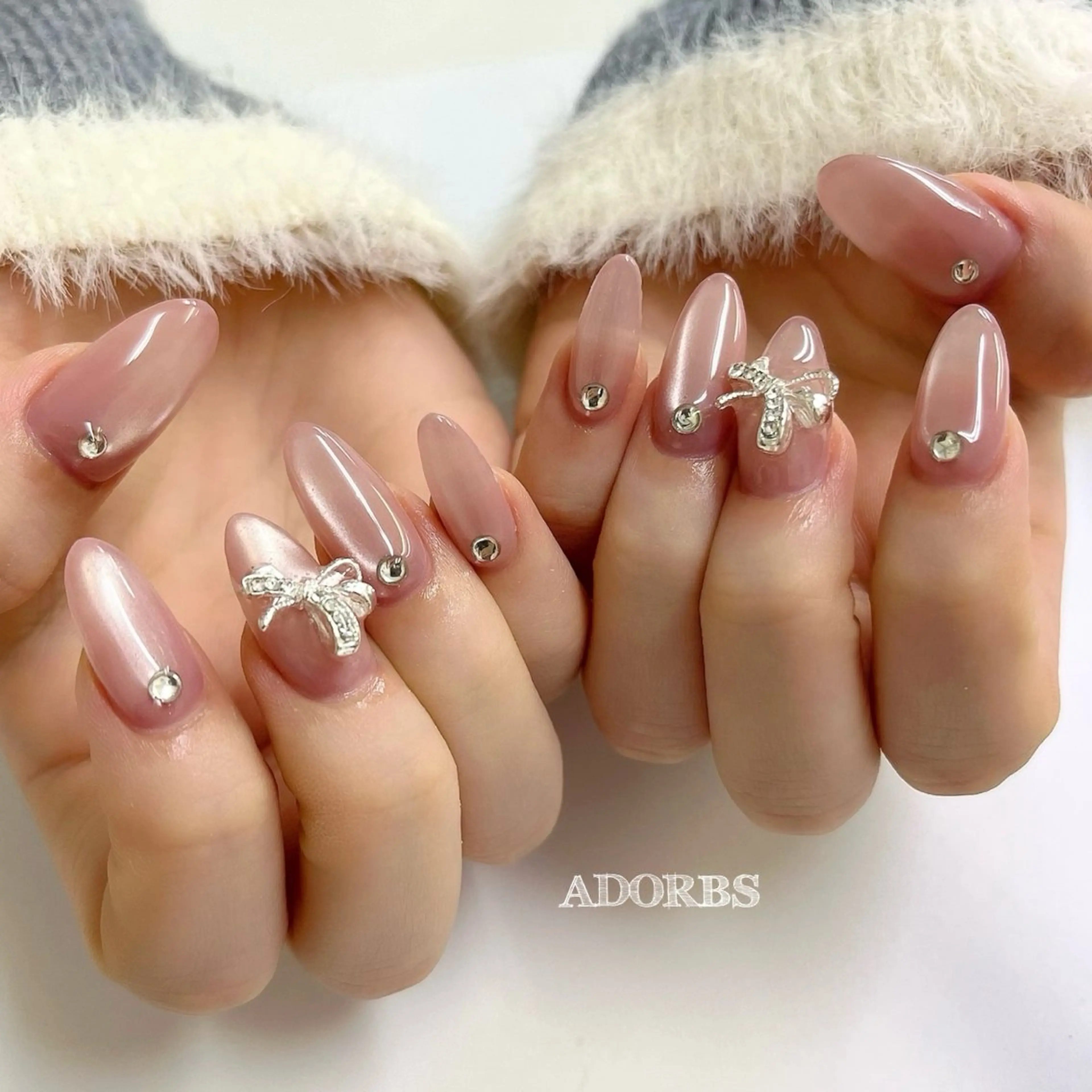 ネイル 長さ出し ワンカラーネイル ネイルチップ ハンドネイル ADORBS ✩上福岡のネイルデザイン