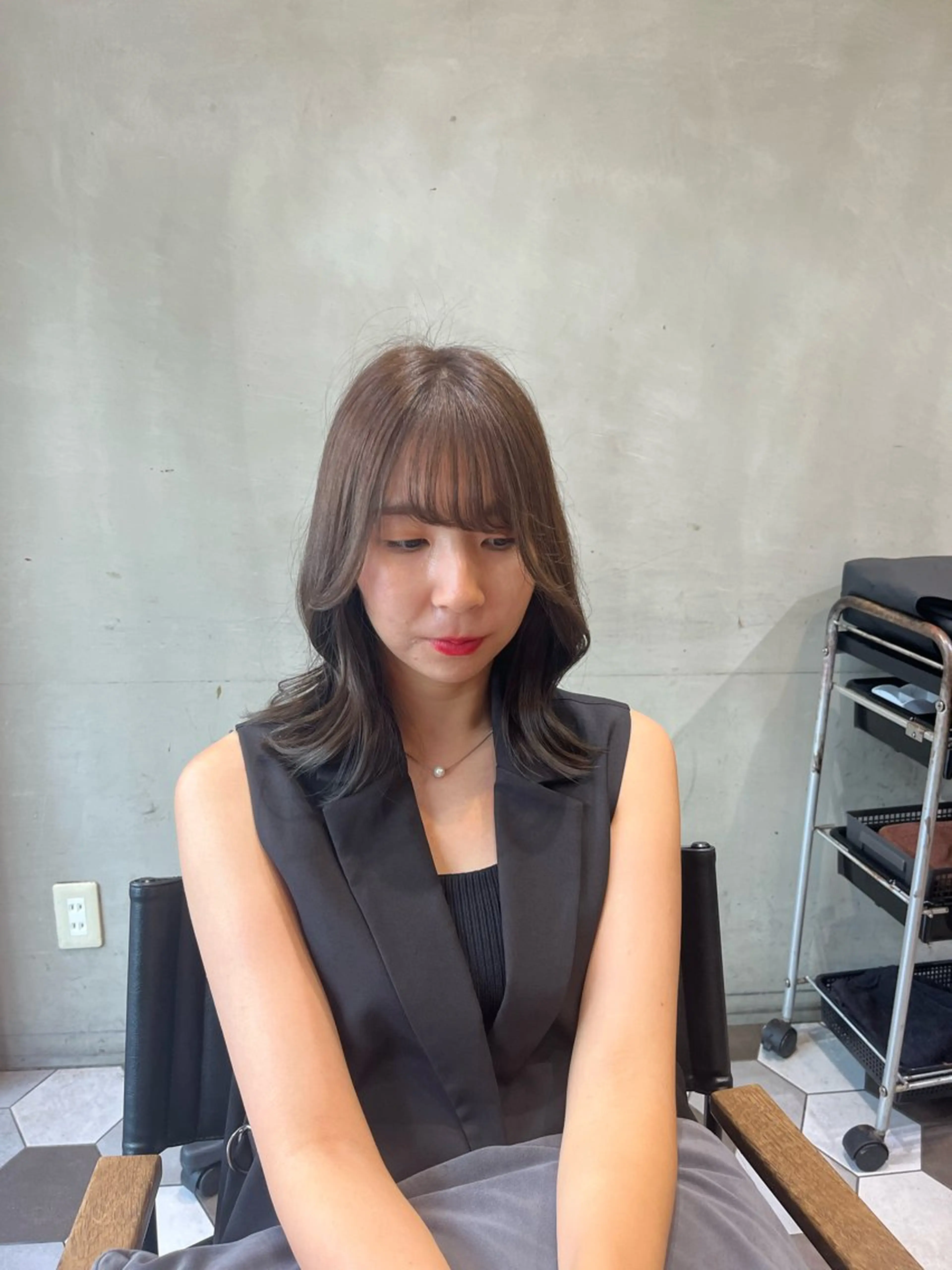 カラー 似合わせ顔まわり カット💛森尾真由美のヘアスタイル