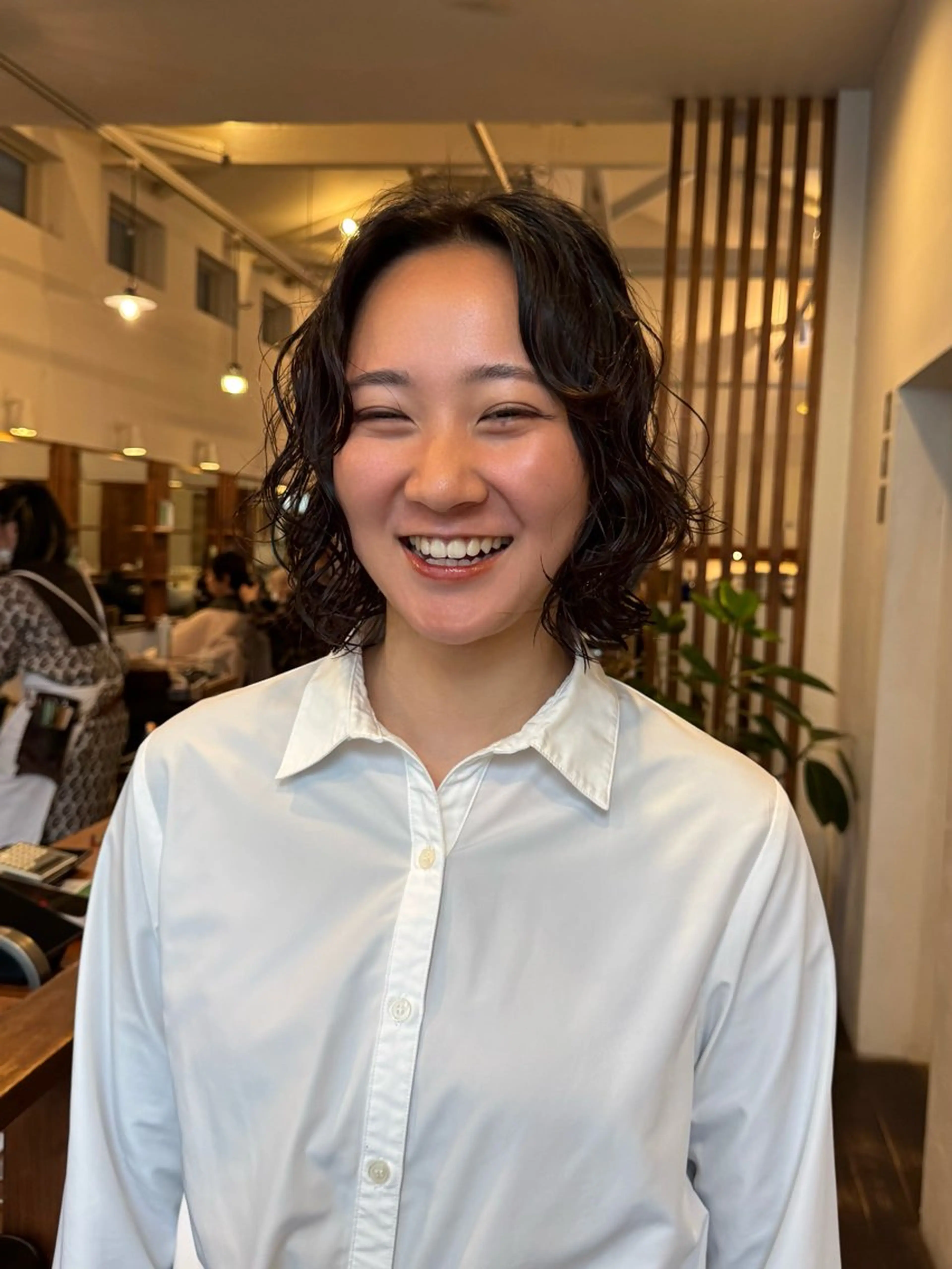 ミディアム パーマ カット パーマ MOK大阪梅田店 Asahiのヘアスタイル