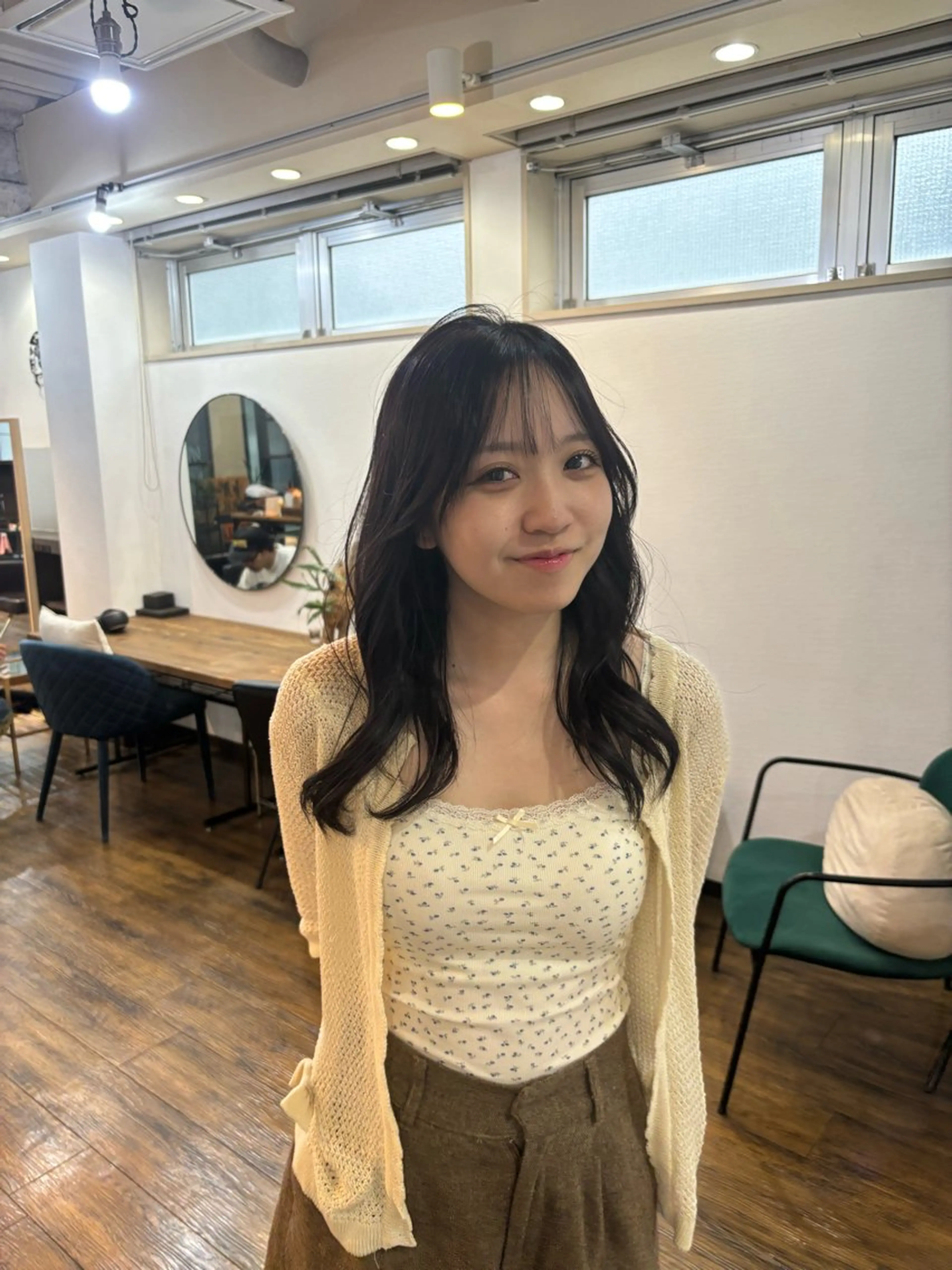 ロング ヘアカラー トリートメント 朝倉 南のヘアスタイル