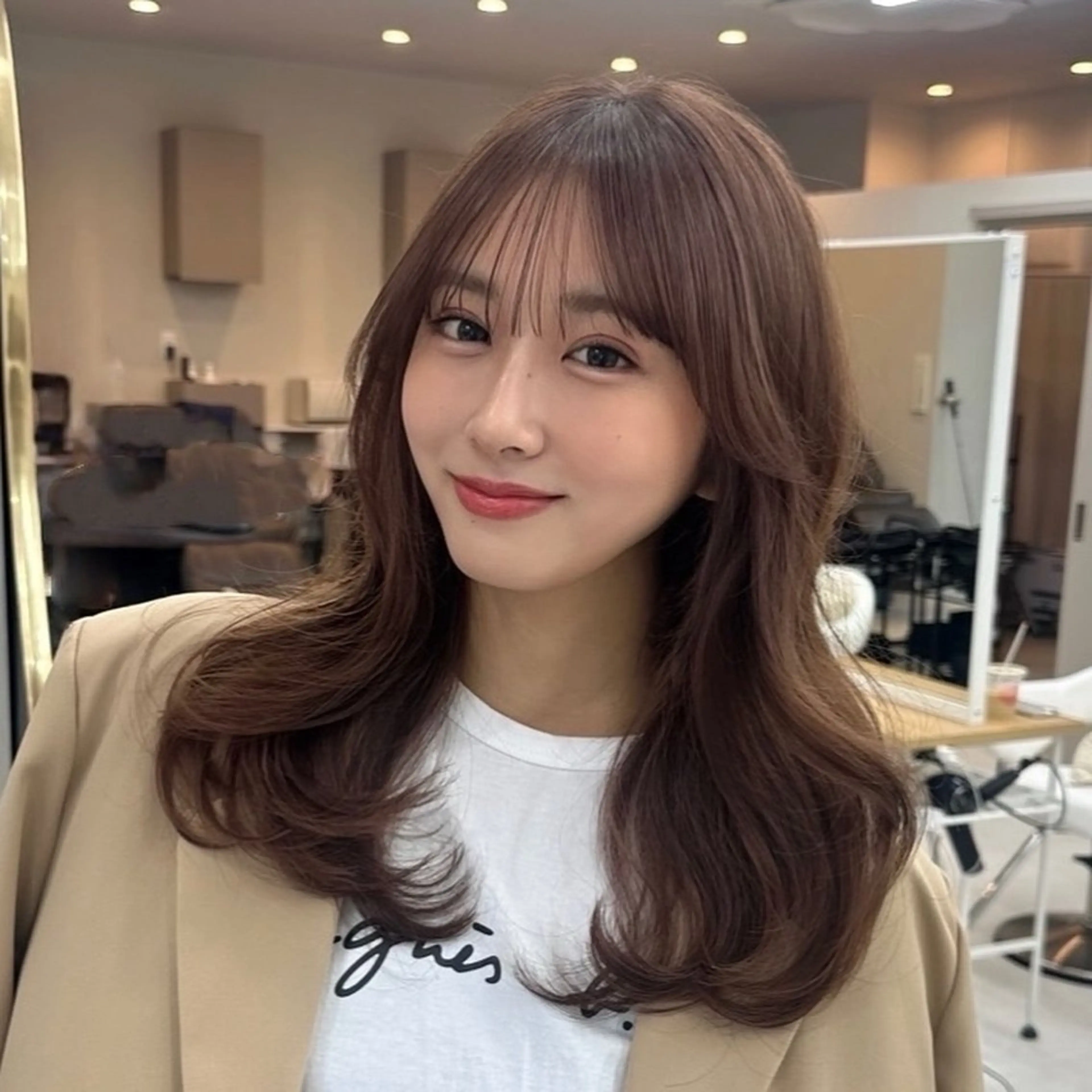 ミディアム カラー カット ヘアカラー Aura所属・丸山 心 / 艶カラーのヘアスタイル