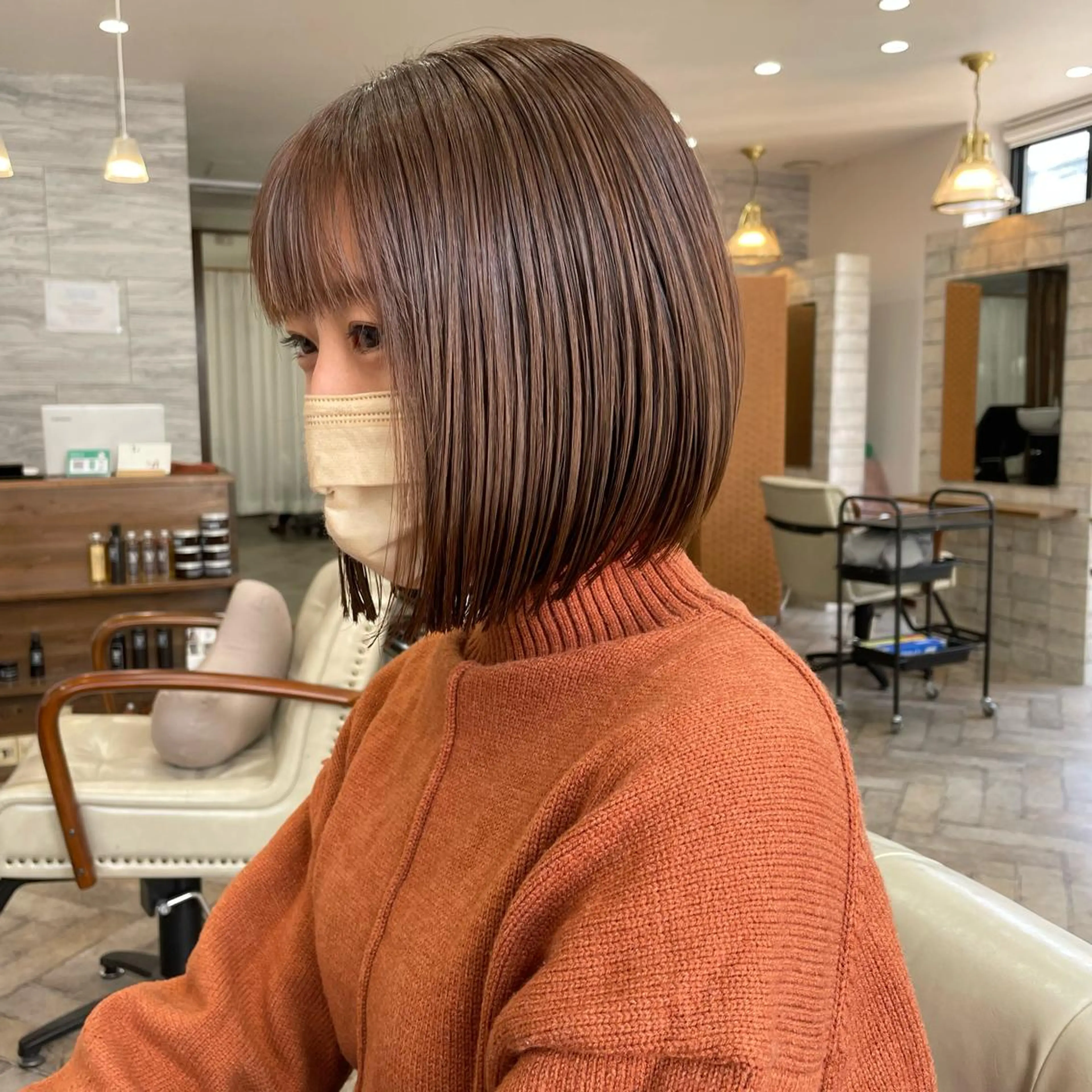 ショート カラー 髪質改善 中川　翔のヘアスタイル