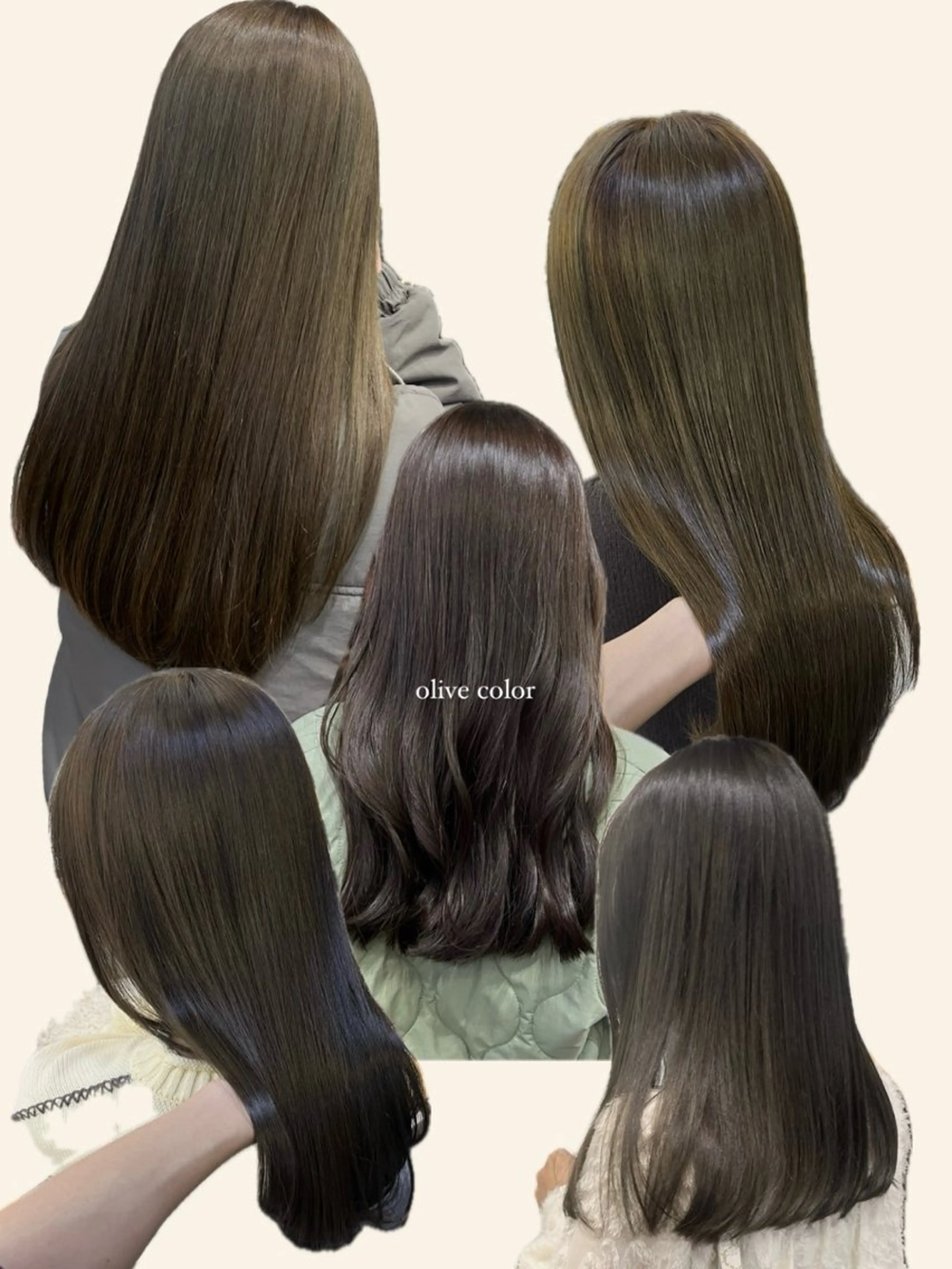 ロング ヘアカラー トリートメント ブリーチなしカラー /ベージュカラーのヘアスタイル