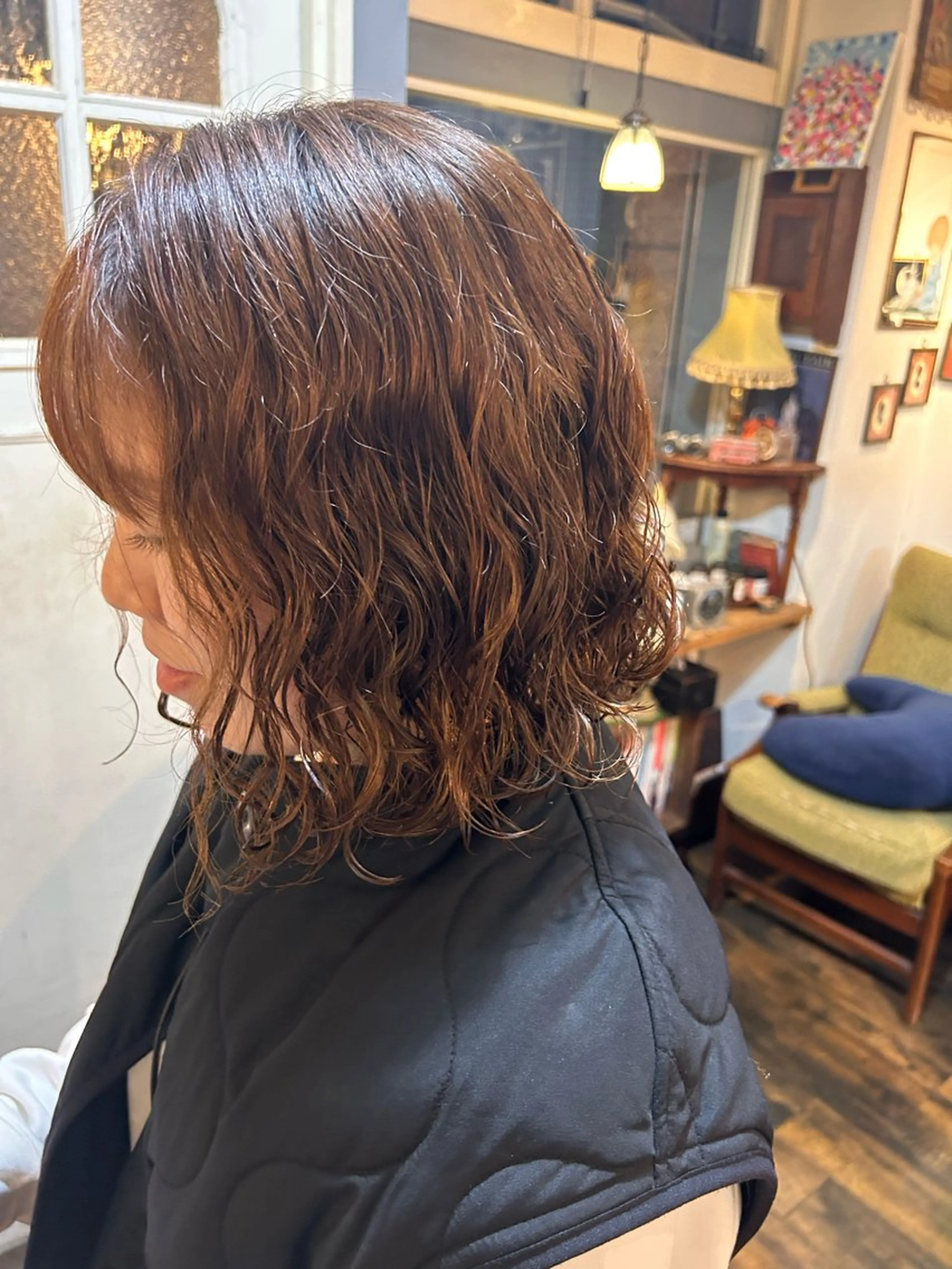 ショート パーマ カット パーマ トリートメント 清水千優/パーマ/透 明感カラー/メンズのヘアスタイル