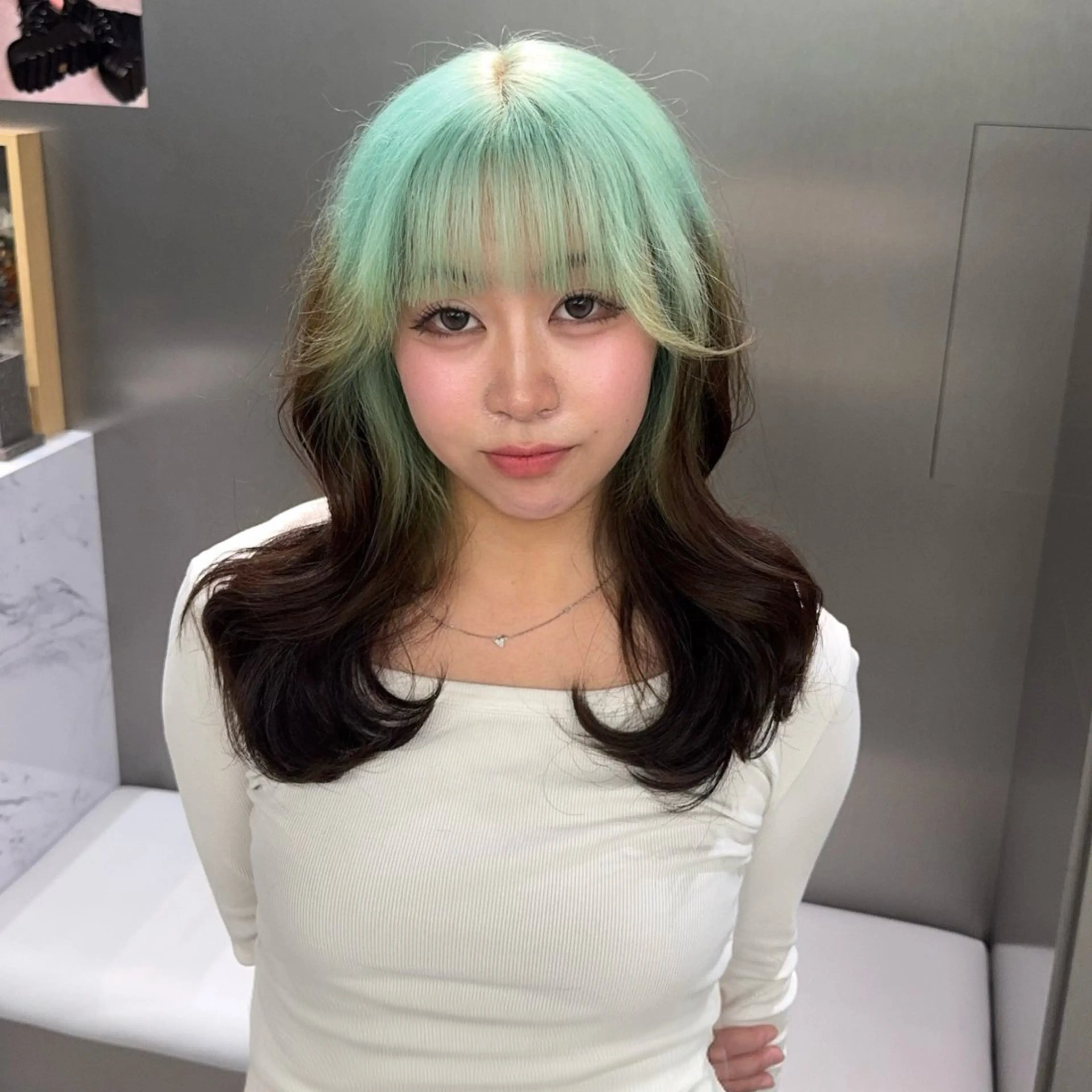 ミディアム カラー ヘアカラー ハイトーン/デザイン カラー／悠斗のヘアスタイル