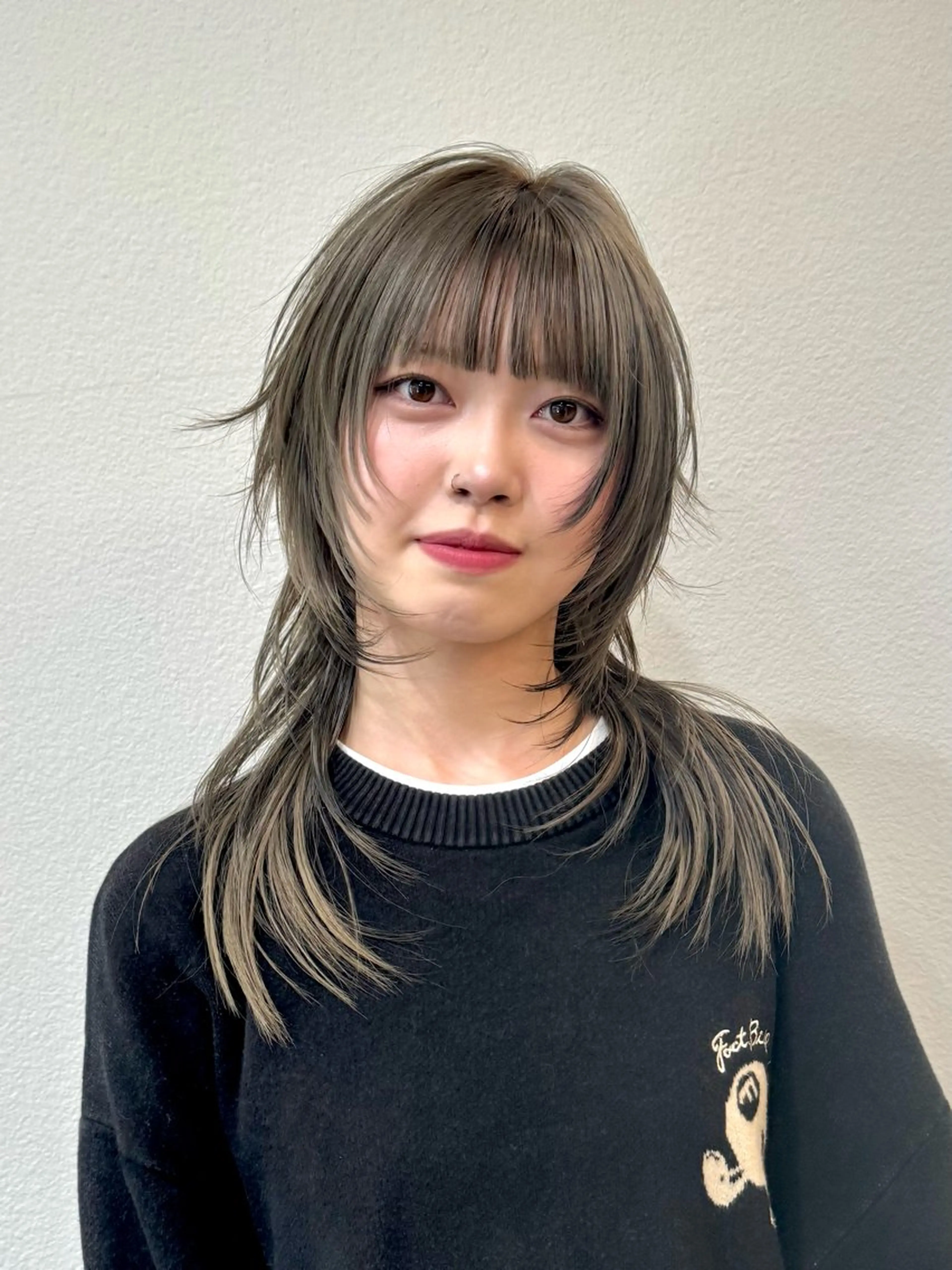 セミロング ハッシュカット レイヤーカット ウルフカット カット トリートメント ハイトーン/レイヤー /ウルフ⭐️永田⭐️のヘアスタイル