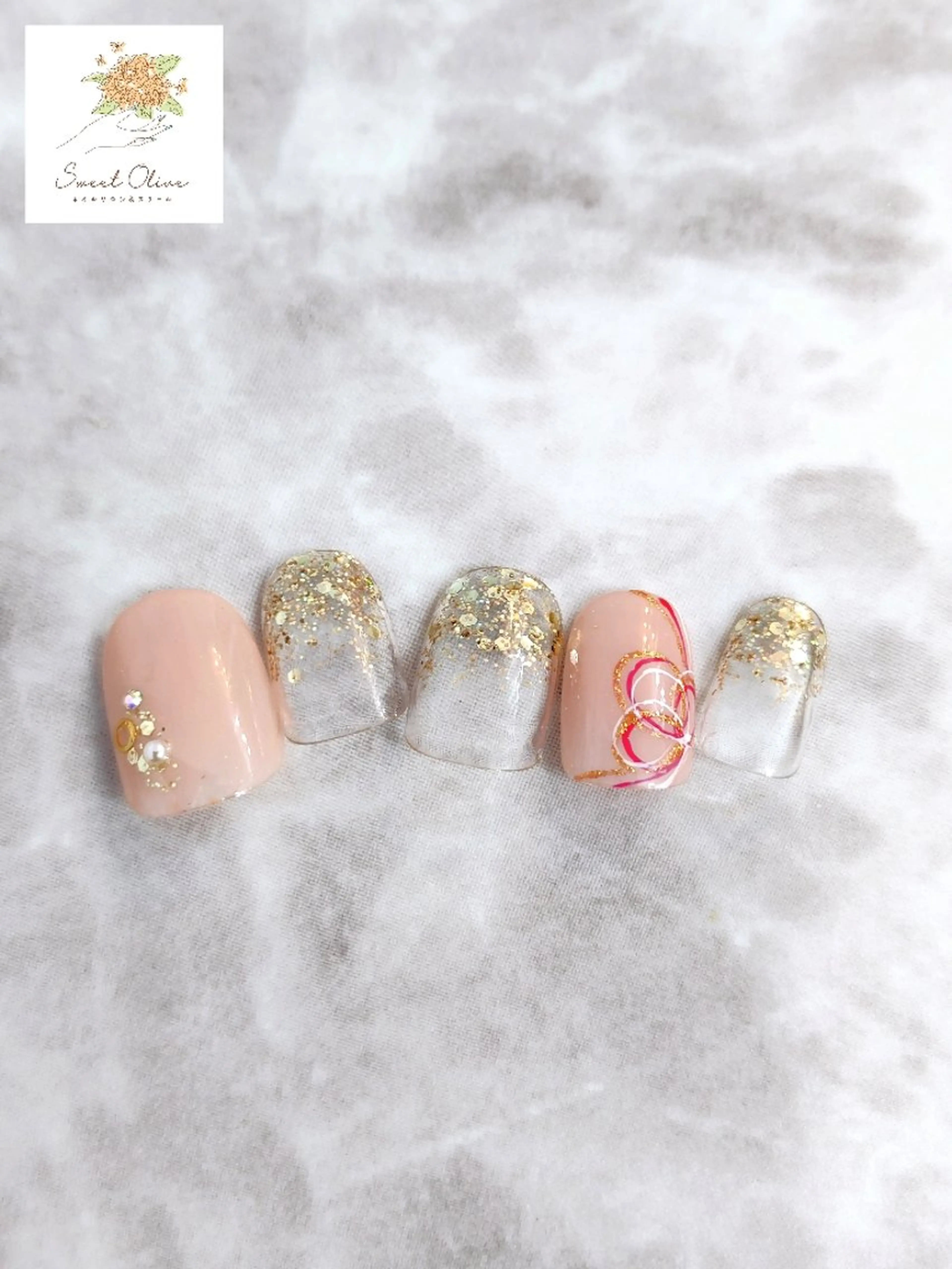 ネイル 成人式 ハンドネイル ネイルサロン＆スクールSweetOlive所属・SweetOlive 春日部市のネイルデザイン