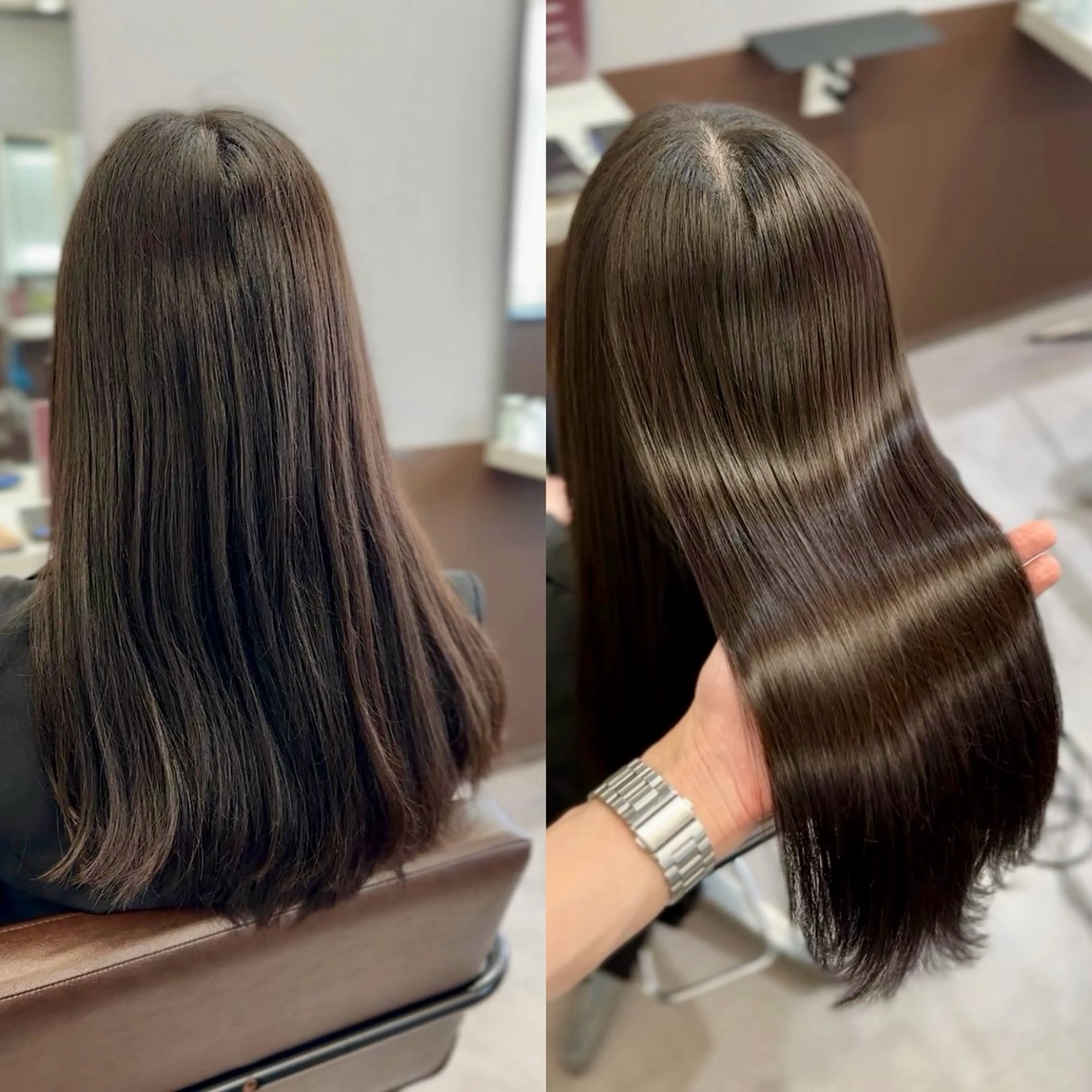 【手触り重視の方におすすめ💫】顔まわりカット➕カラー➕髪質改善トリートメントの写真