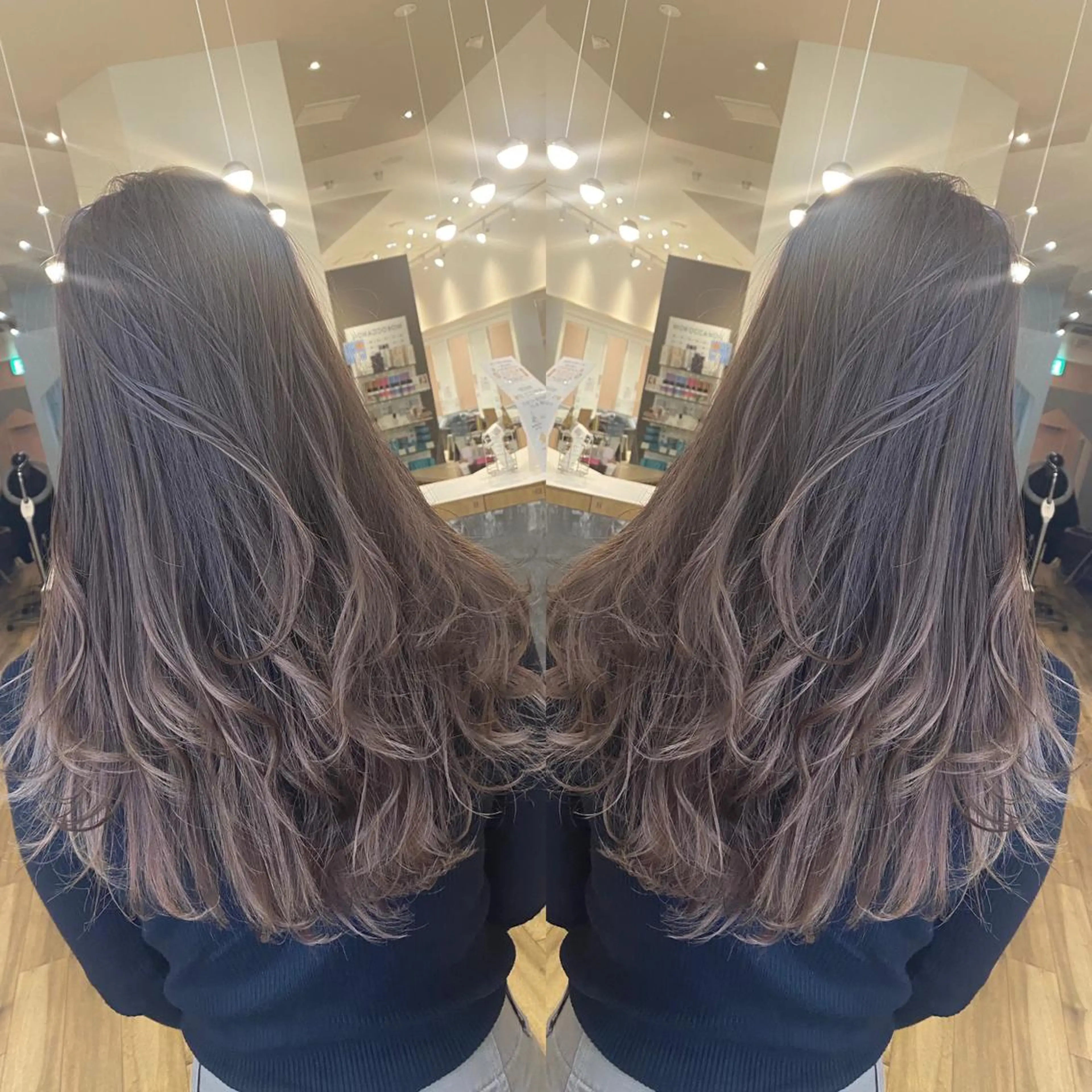 セミロング カラー カット ヘアカラー AVANCE京橋所属・ハイトーンヘア/ 島崎　タクミのヘアスタイル