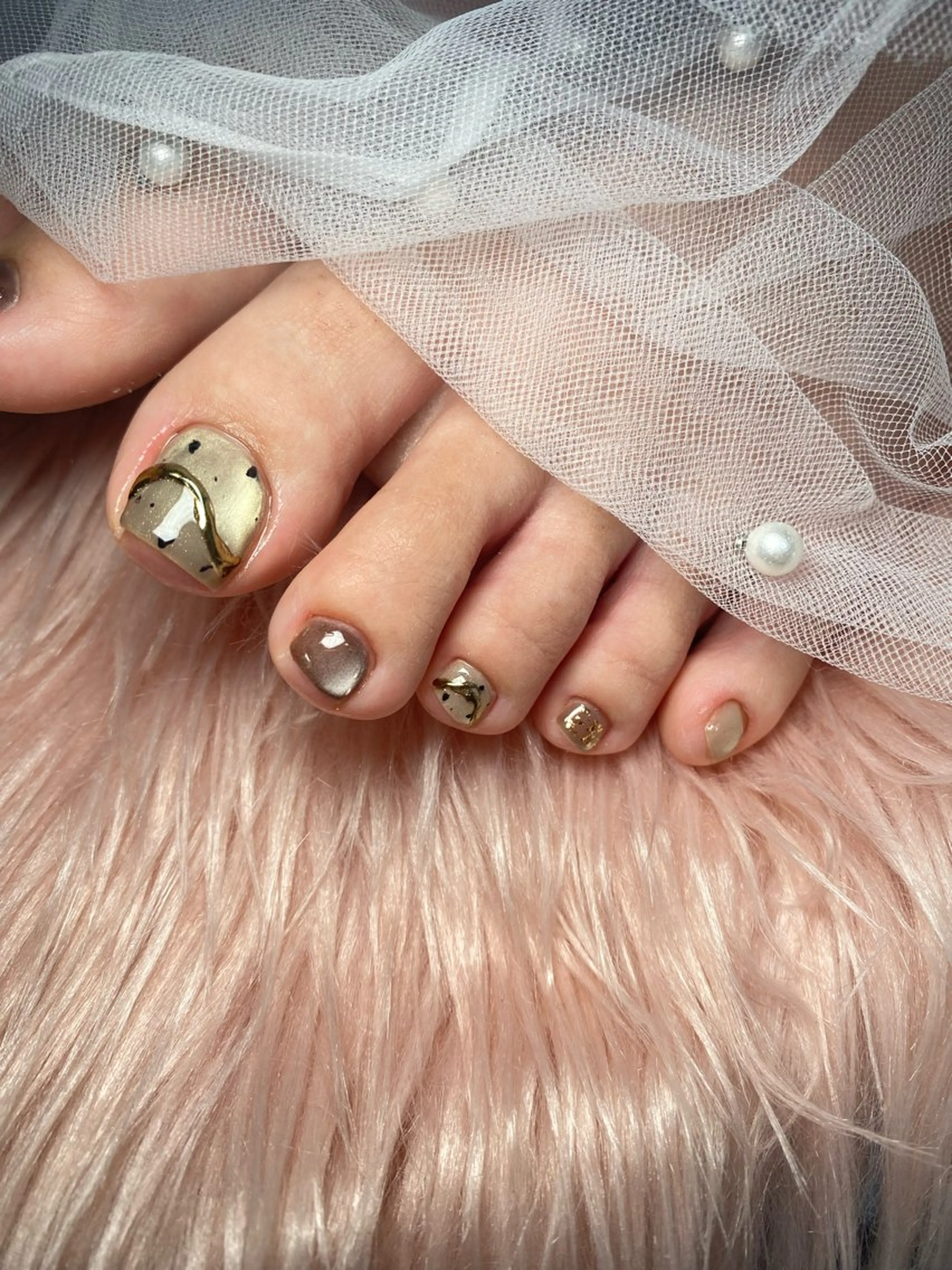 ネイル アートネイル フットネイル 持ち込み mille feuilleのネイルデザイン