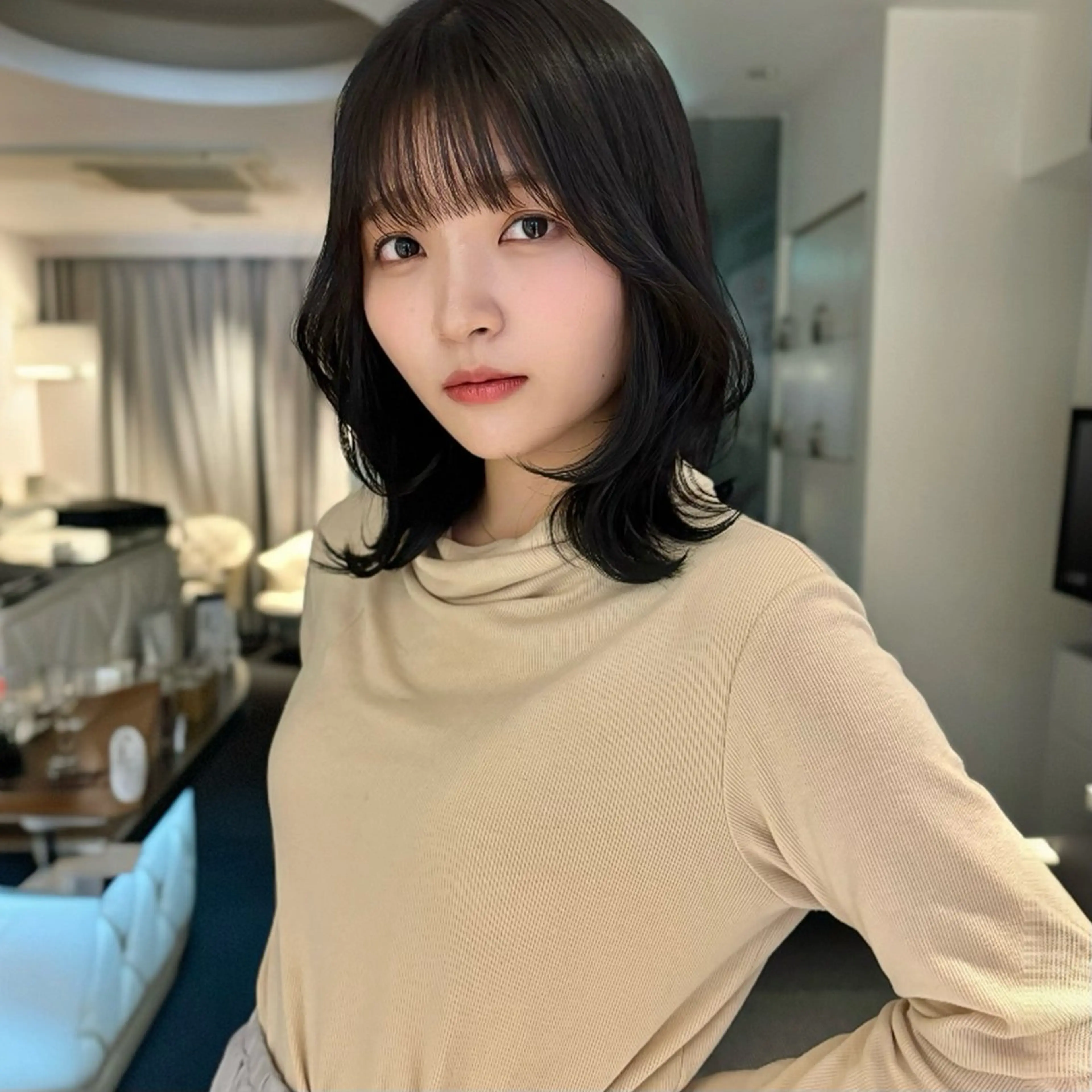 ミディアム ハッシュカット/四条 烏丸/寺本弘樹のヘアスタイル