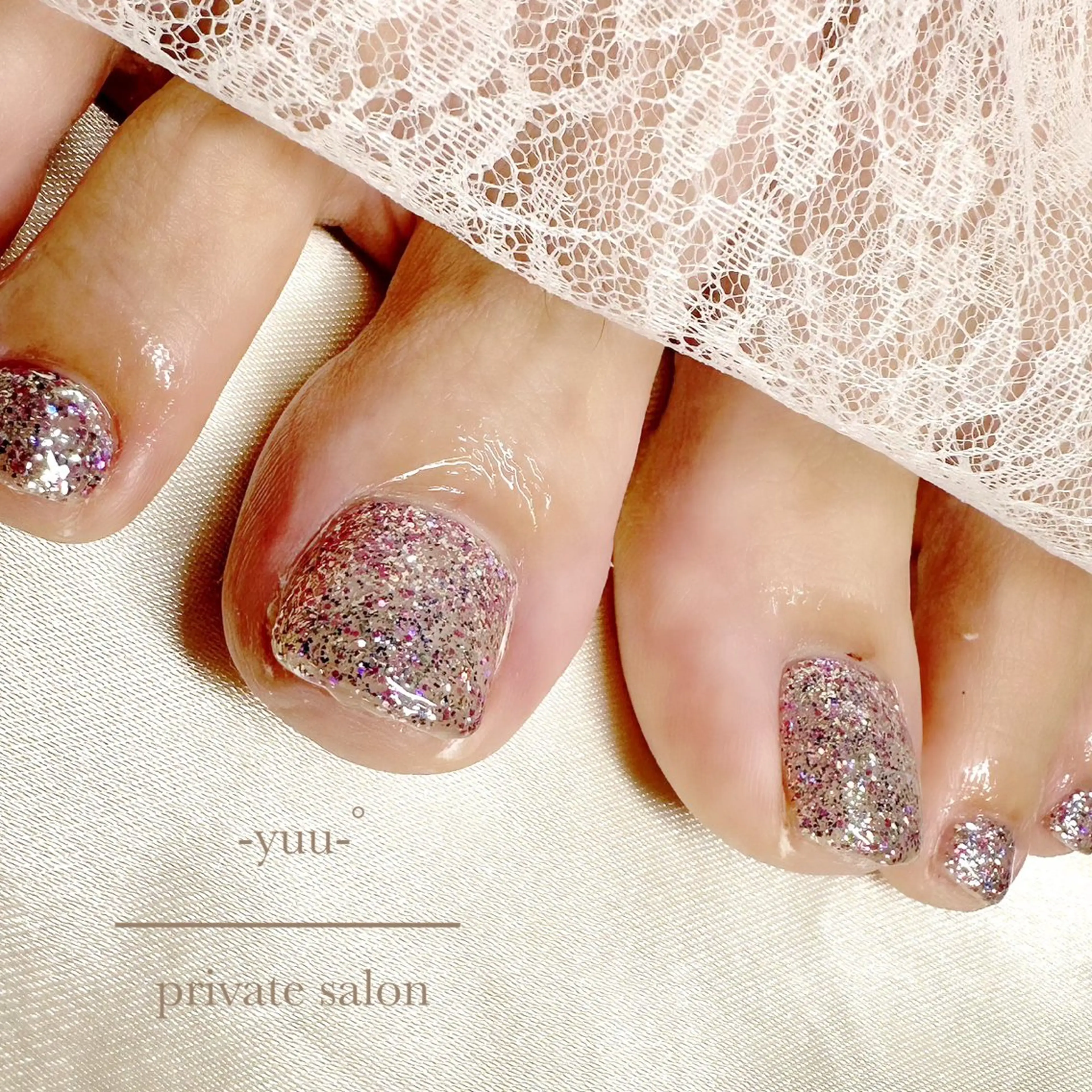 ネイル ラメ(グリッター) -yuu-所属・Lino ﾟのネイルデザイン