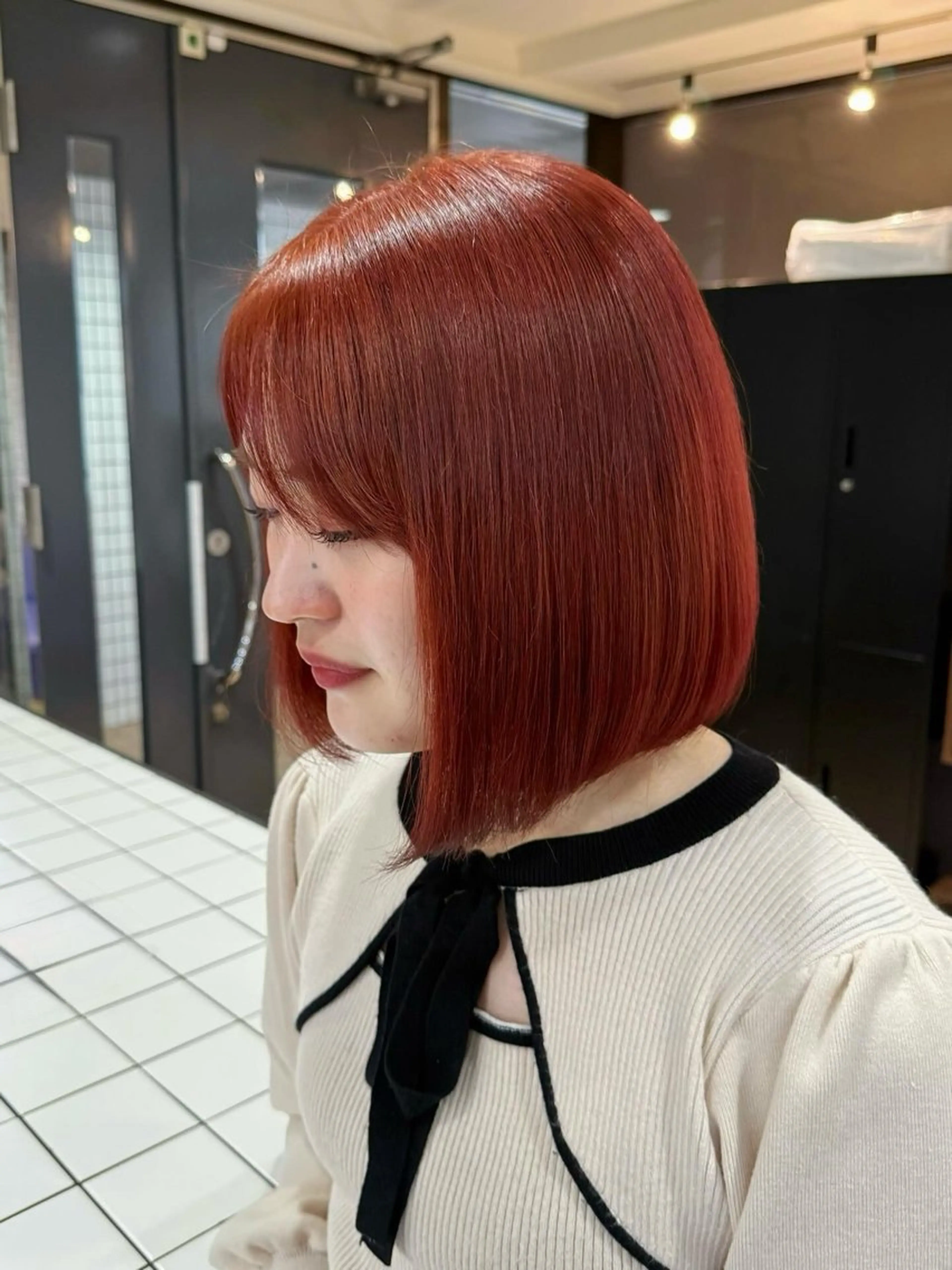 ミディアム 切りっぱなしボブ ボブ 宮嶋 蓮のヘアスタイル