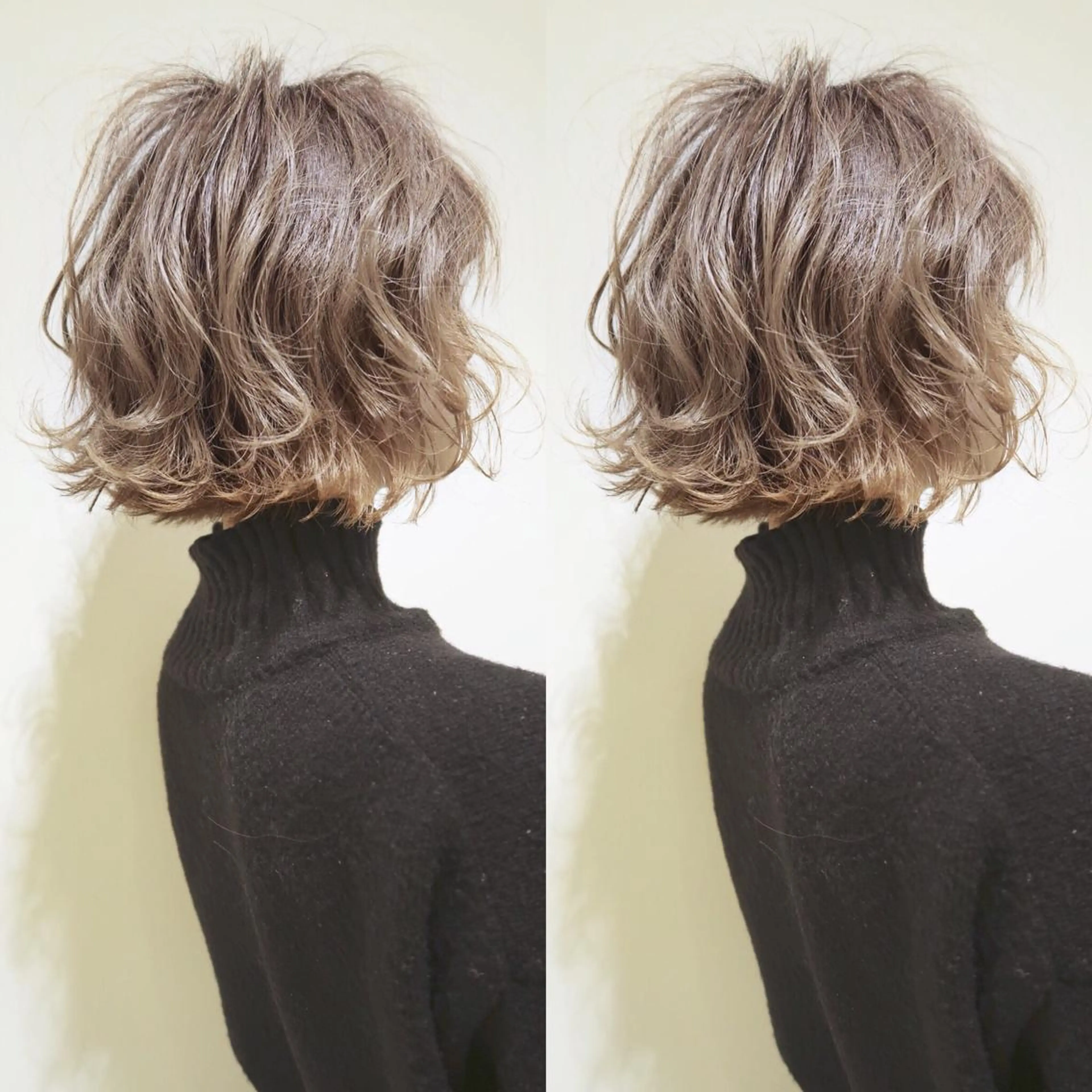 ショート カラー パーマ アディクシーカラー グレージュ Memories水天宮前所属・花渕 俊彦のヘアスタイル