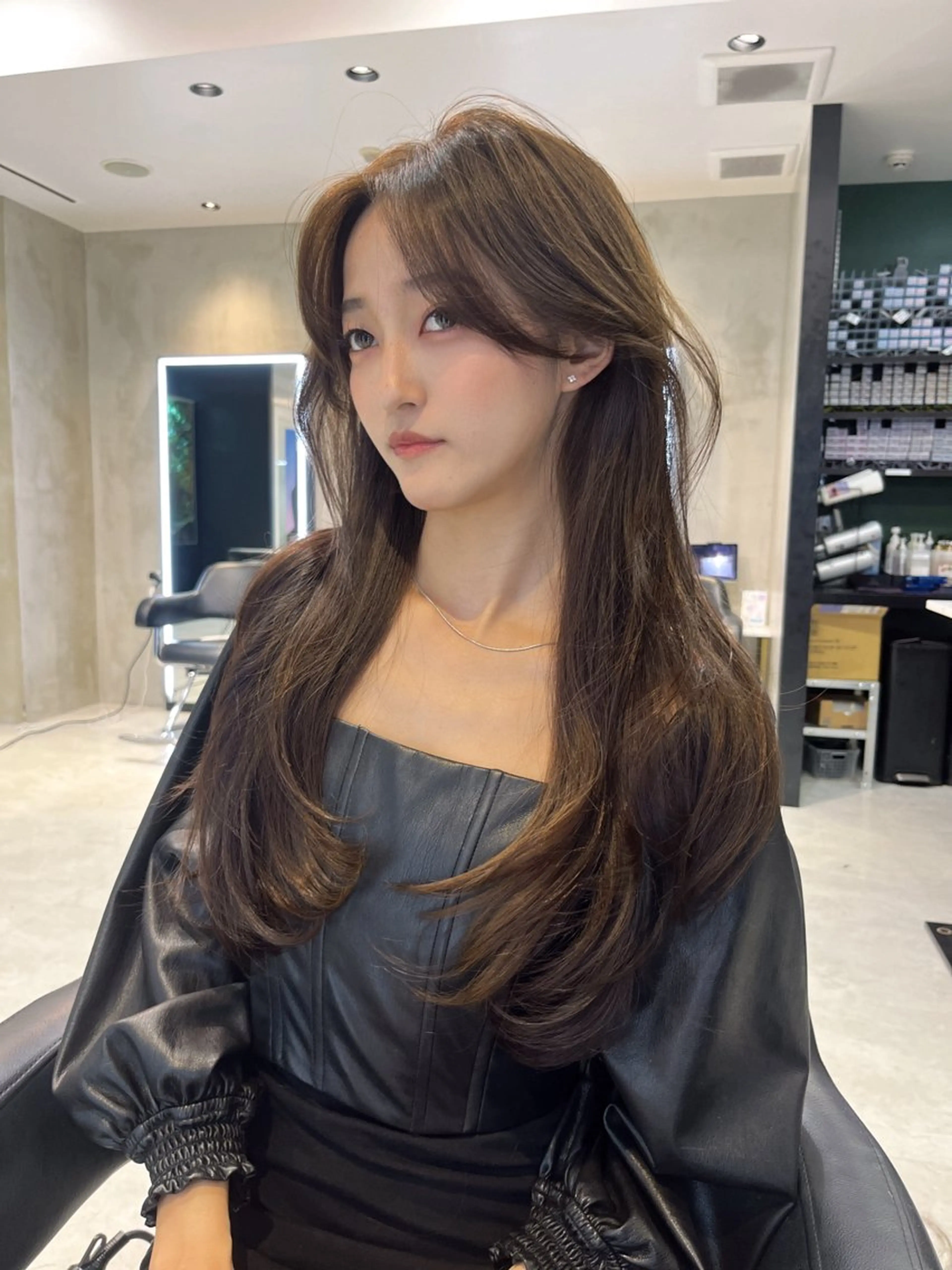 ロング 海野翔吾🇨🇳 ワンホンレイヤーのヘアスタイル