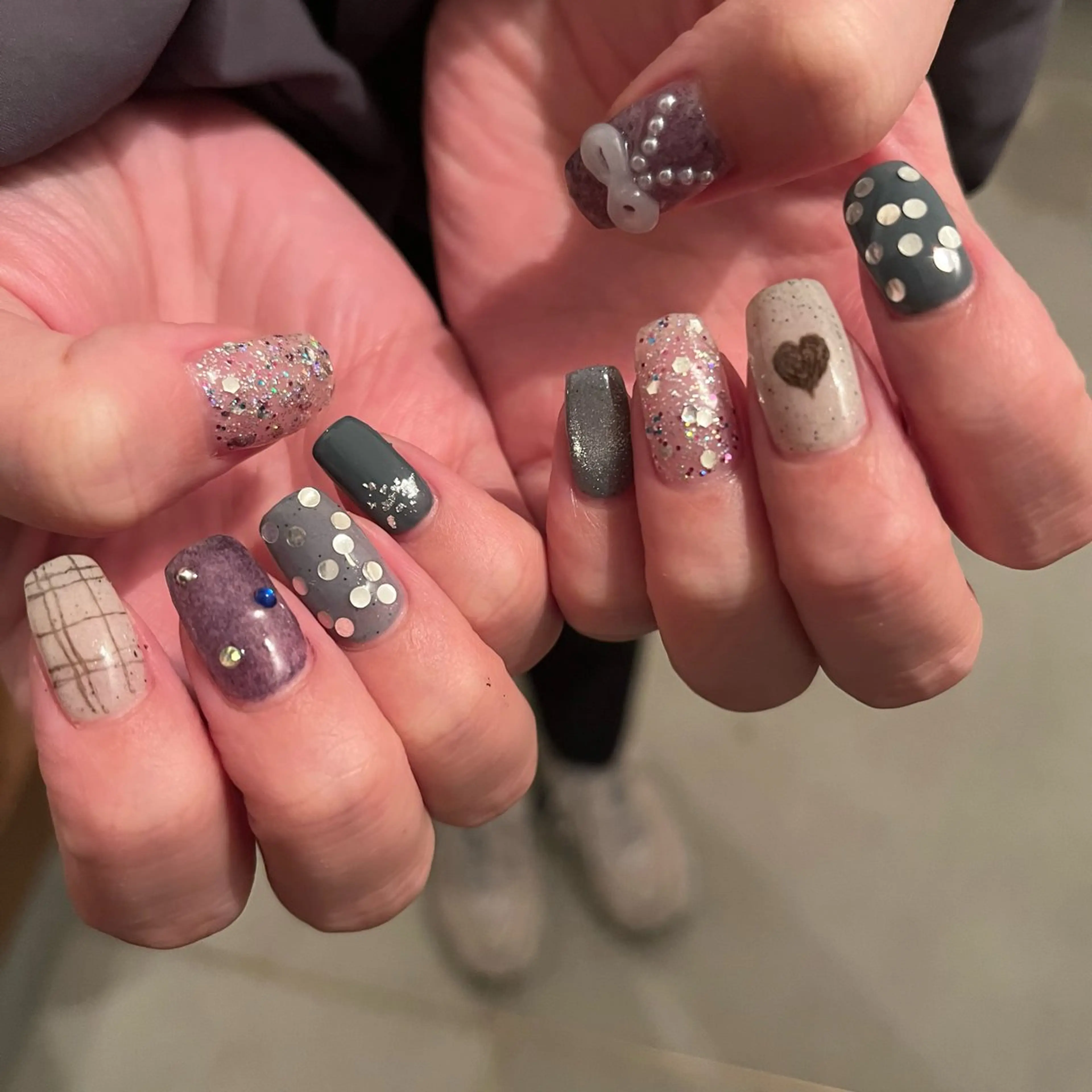 ネイル ブルー K Aのネイルデザイン