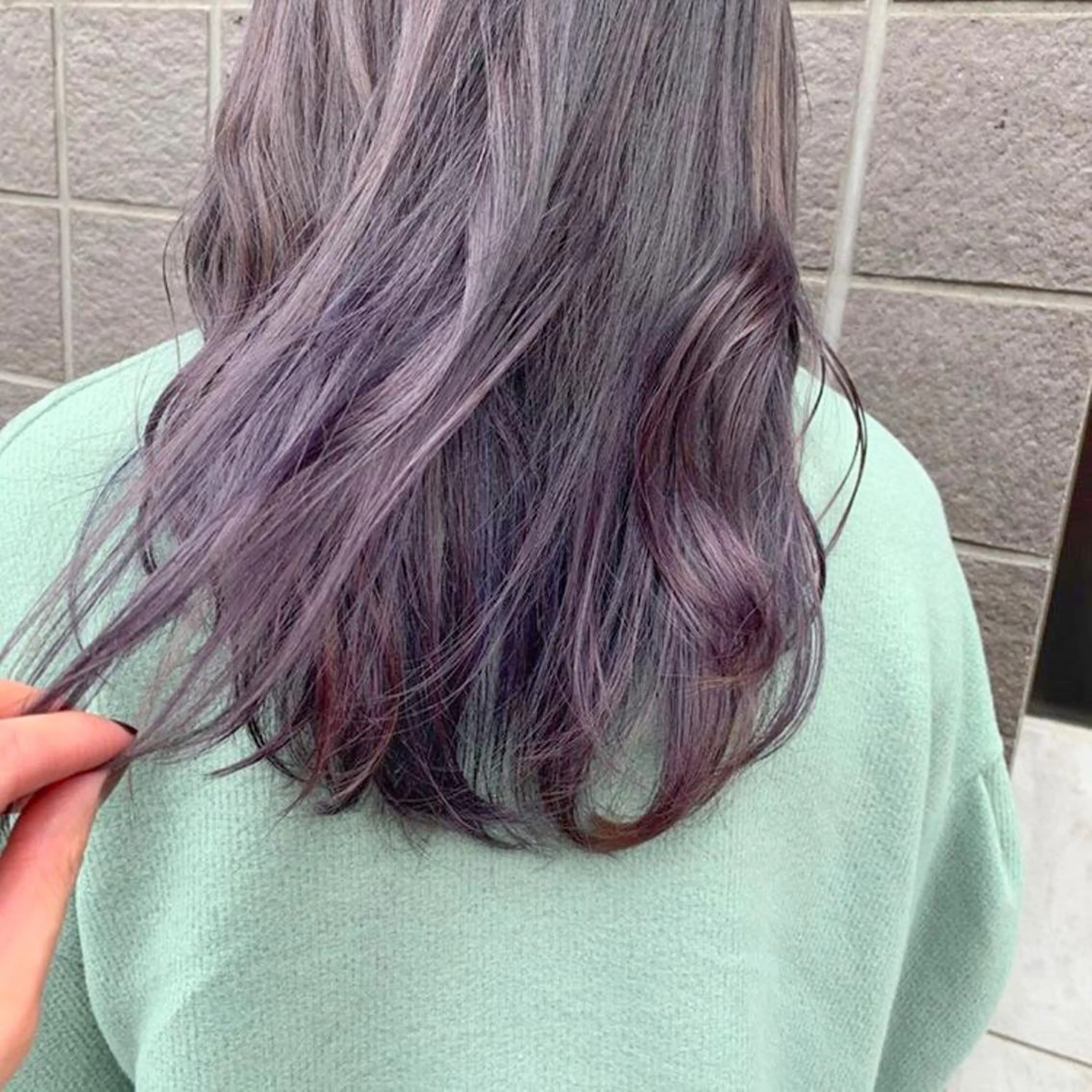 ロング カラー アッシュ アッシュグレー ベージュカラー 透明感カラー ダブルカラー ボブ/ハイトーン 立川loose 下田のヘアスタイル