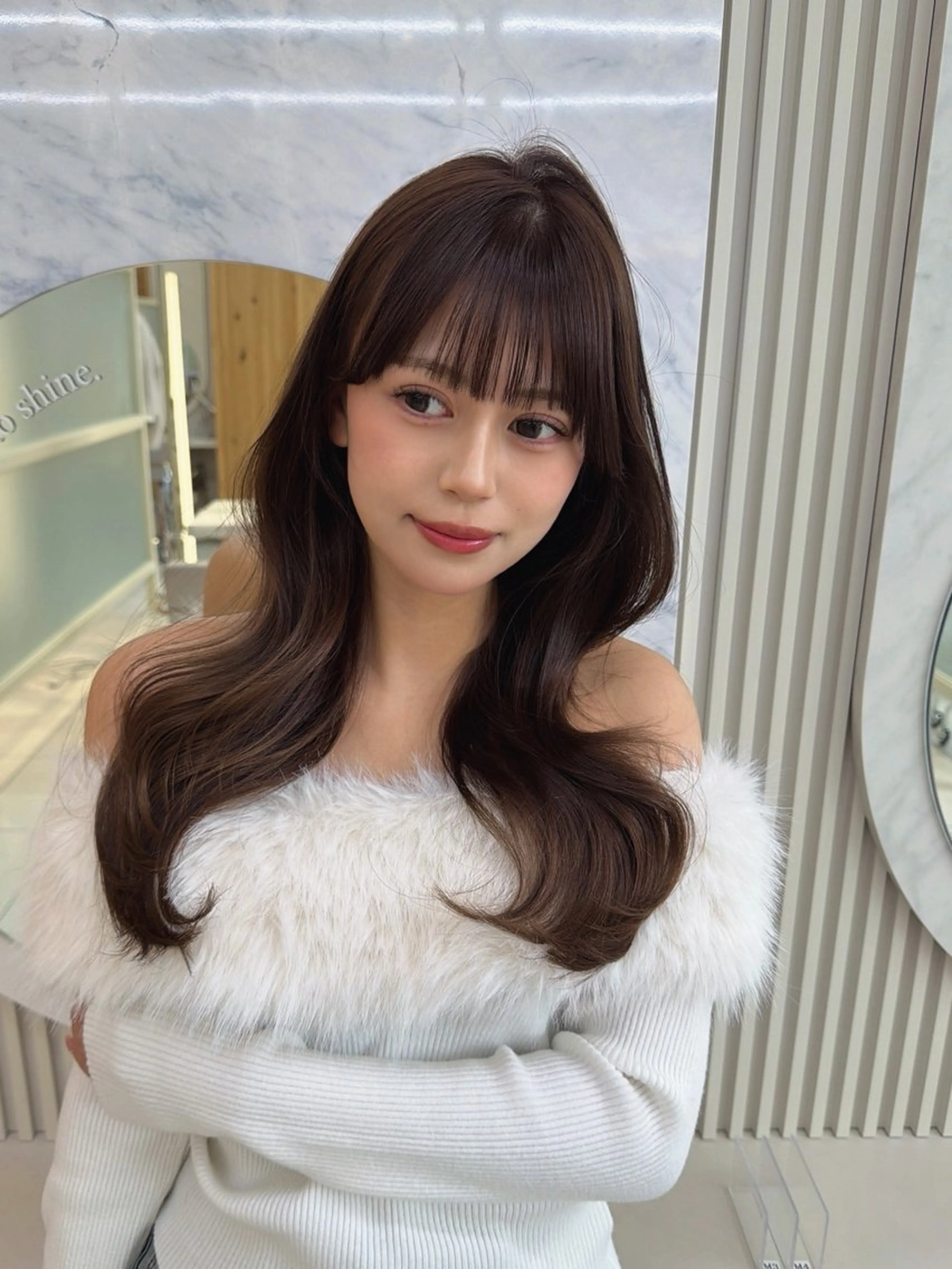 セミロング カット ヘアカラー トリートメント 顔周り/透明感カラー /レイヤー/TAKUのヘアスタイル