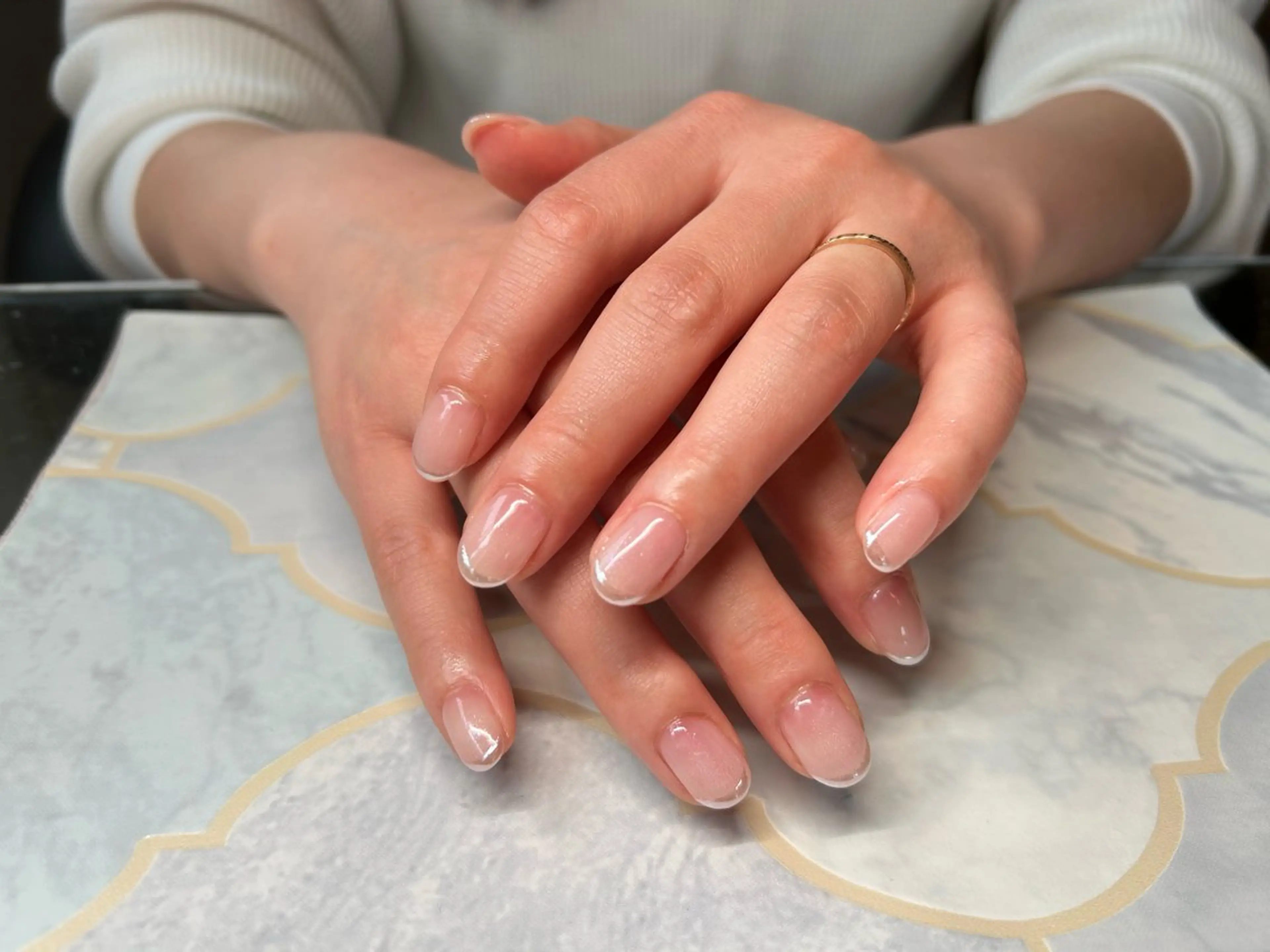 ネイル フレンチネイル ミラーネイル ハンドネイル Lisa’s Salonのネイルデザイン