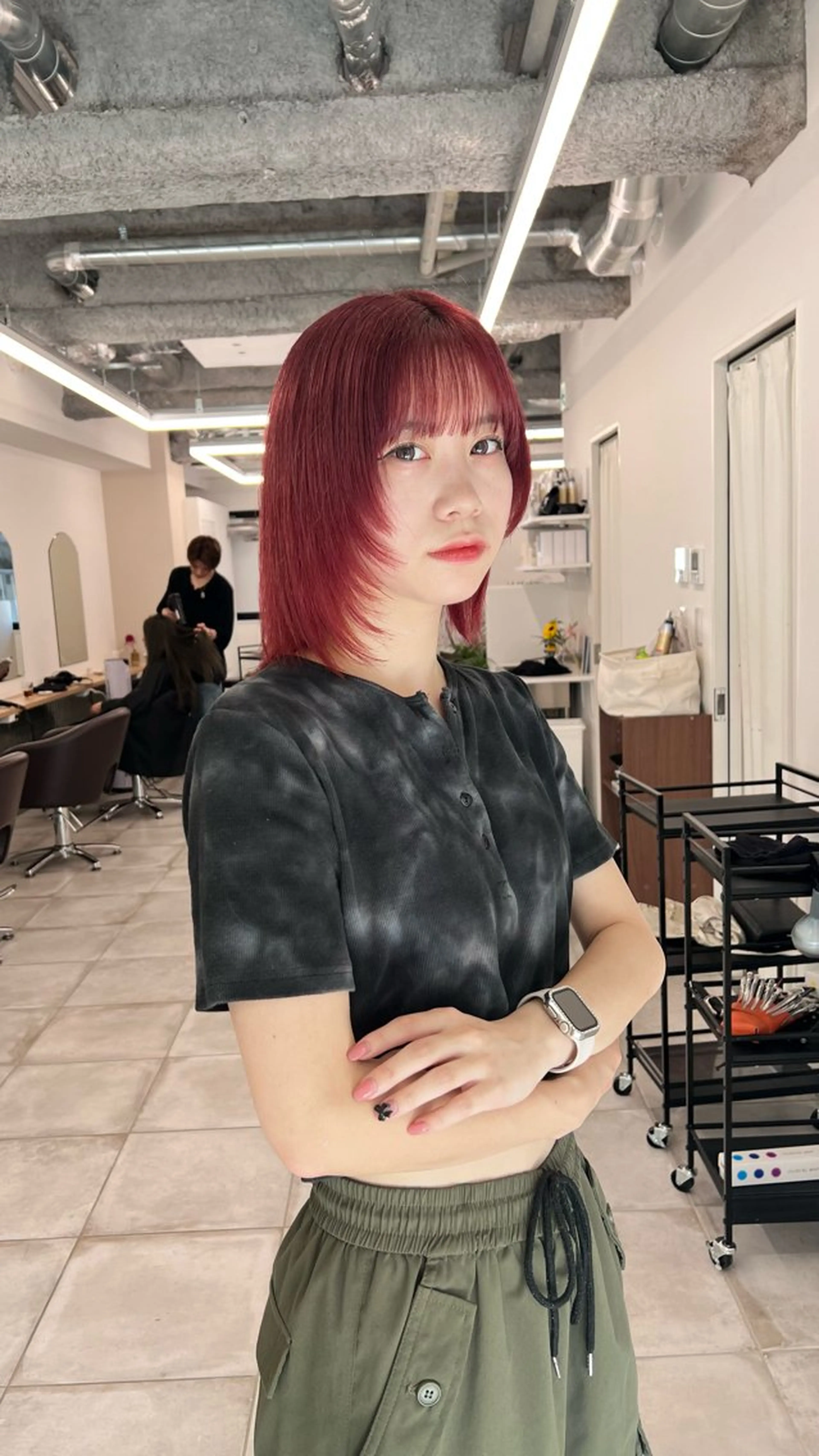 ミディアム カラー カット ヘアカラー トリートメント レイヤー/透明感 カラー🌿KANTAのヘアスタイル