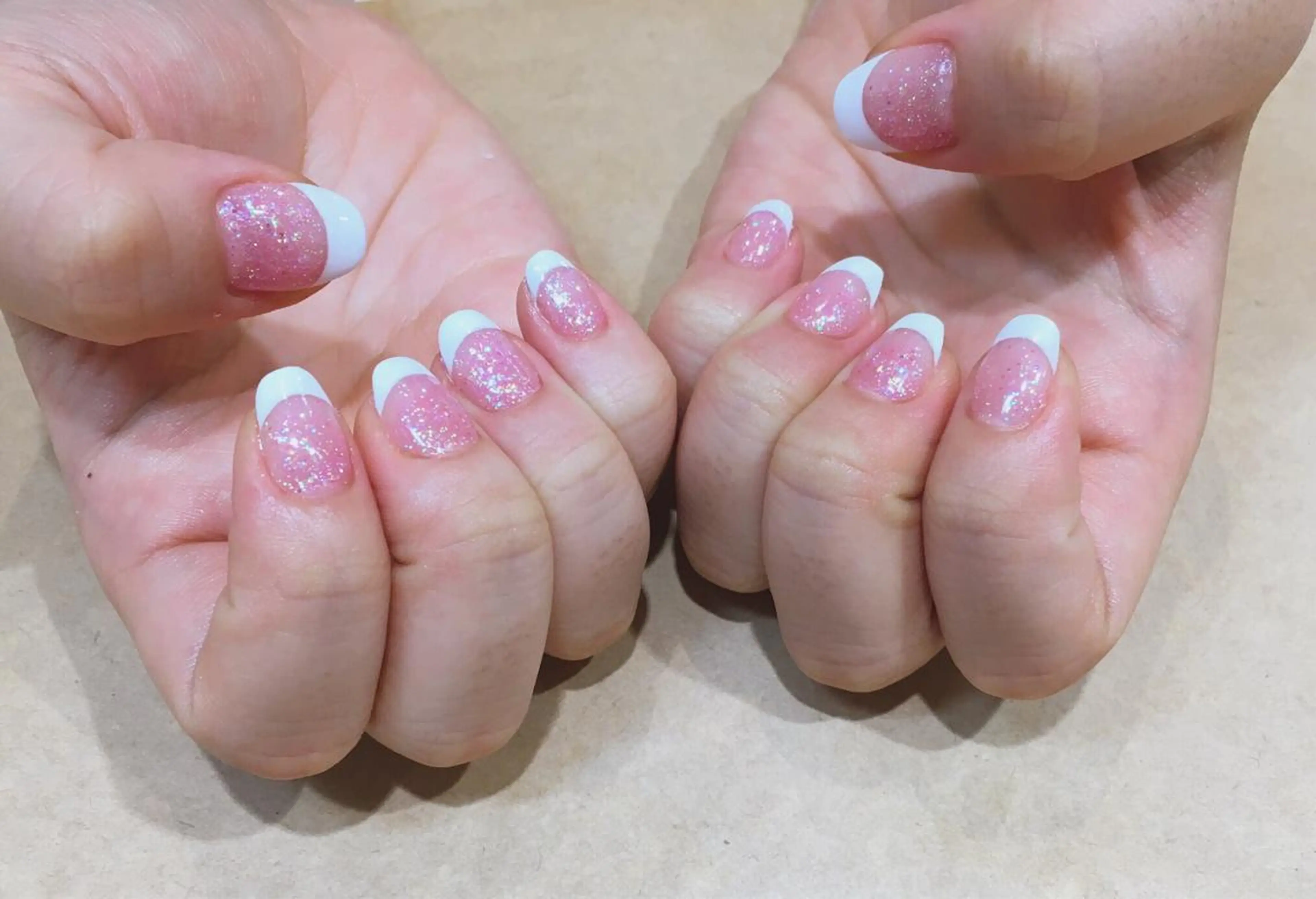 ネイル フレンチネイル ラメ(グリッター) JurerEye☆ Marikoのネイルデザイン