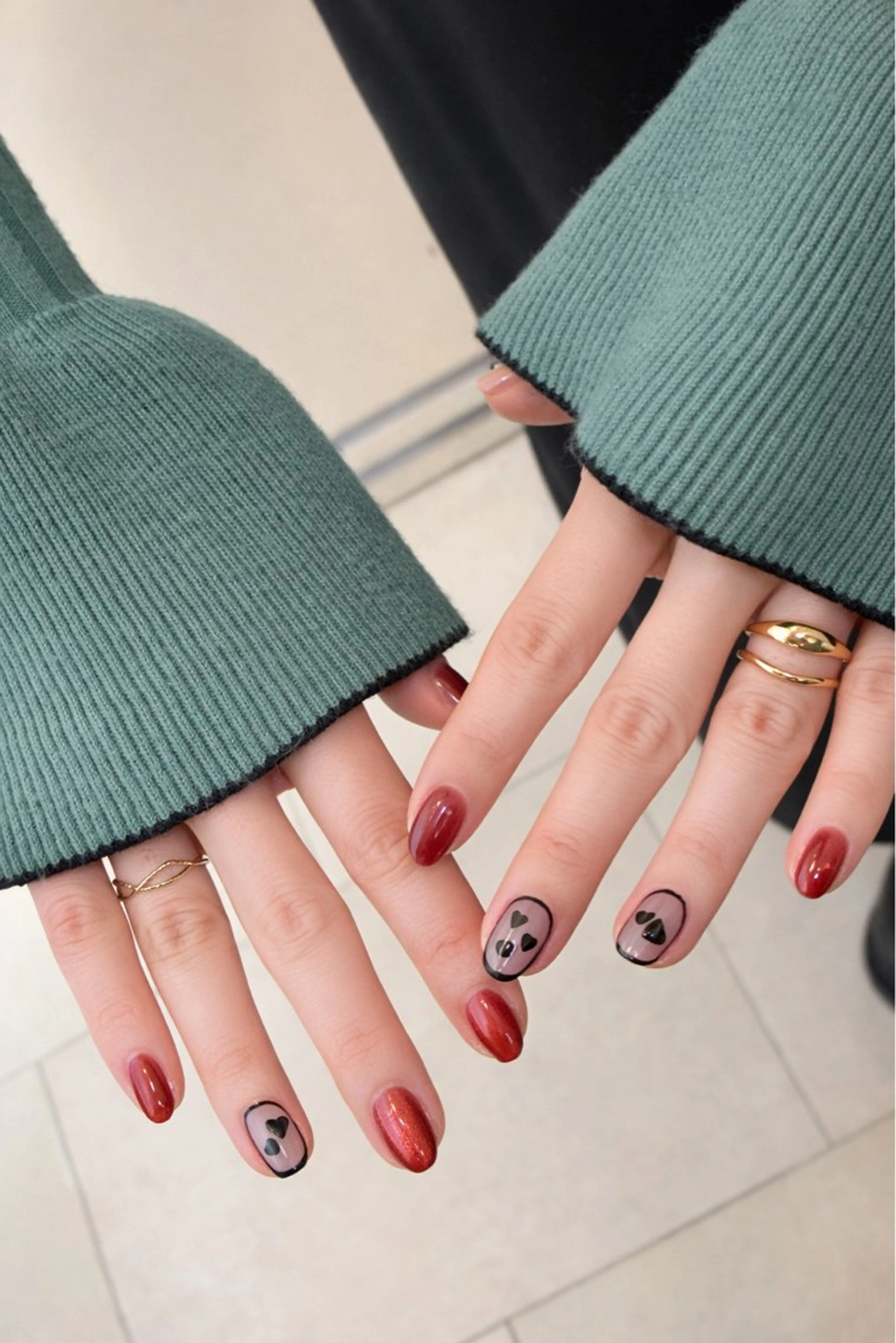 ネイル バレンタイン 美容院 GRAZIE　dueのネイルデザイン