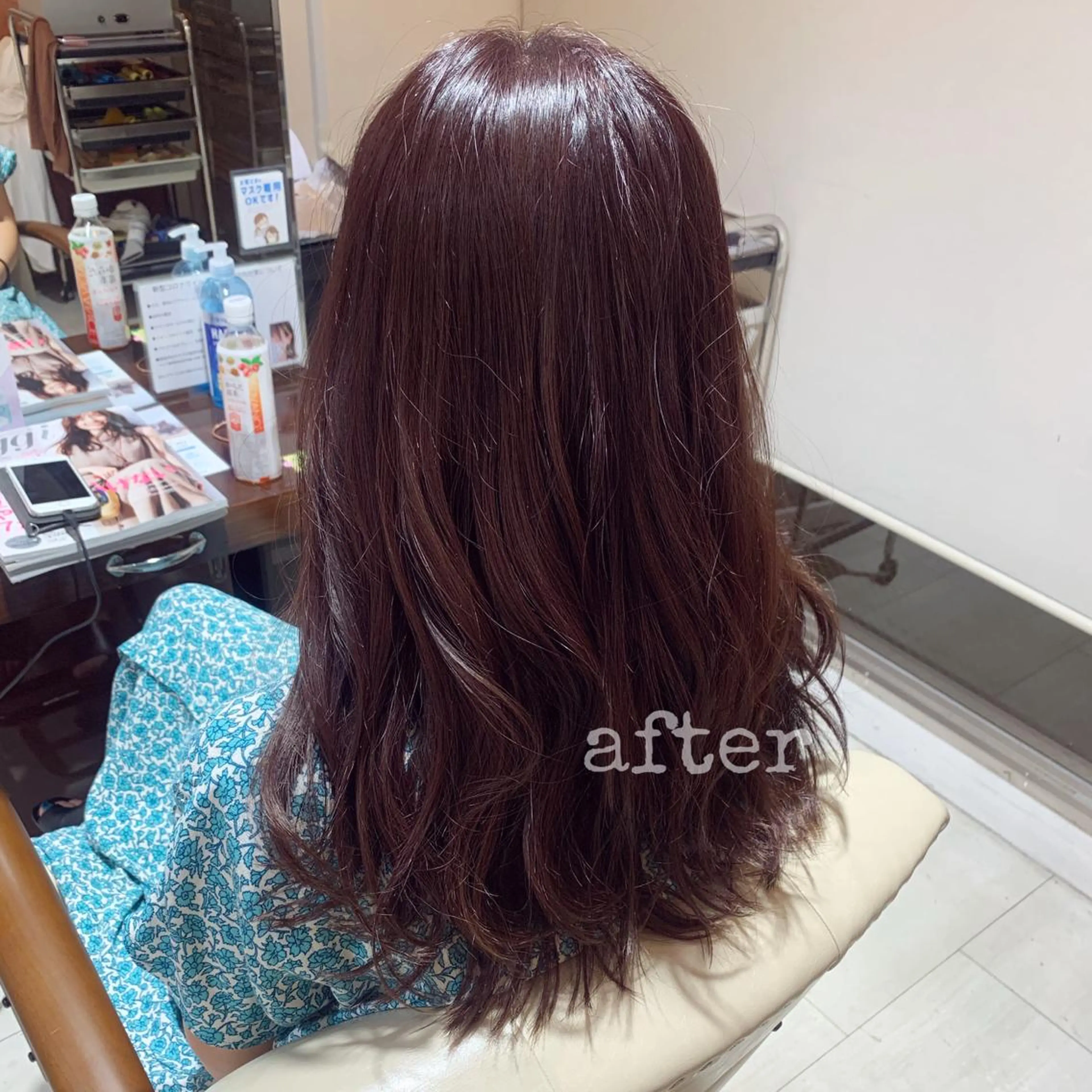 ロング アッシュ ピンクブラウン Bolge所属・黒田 優衣のヘアスタイル