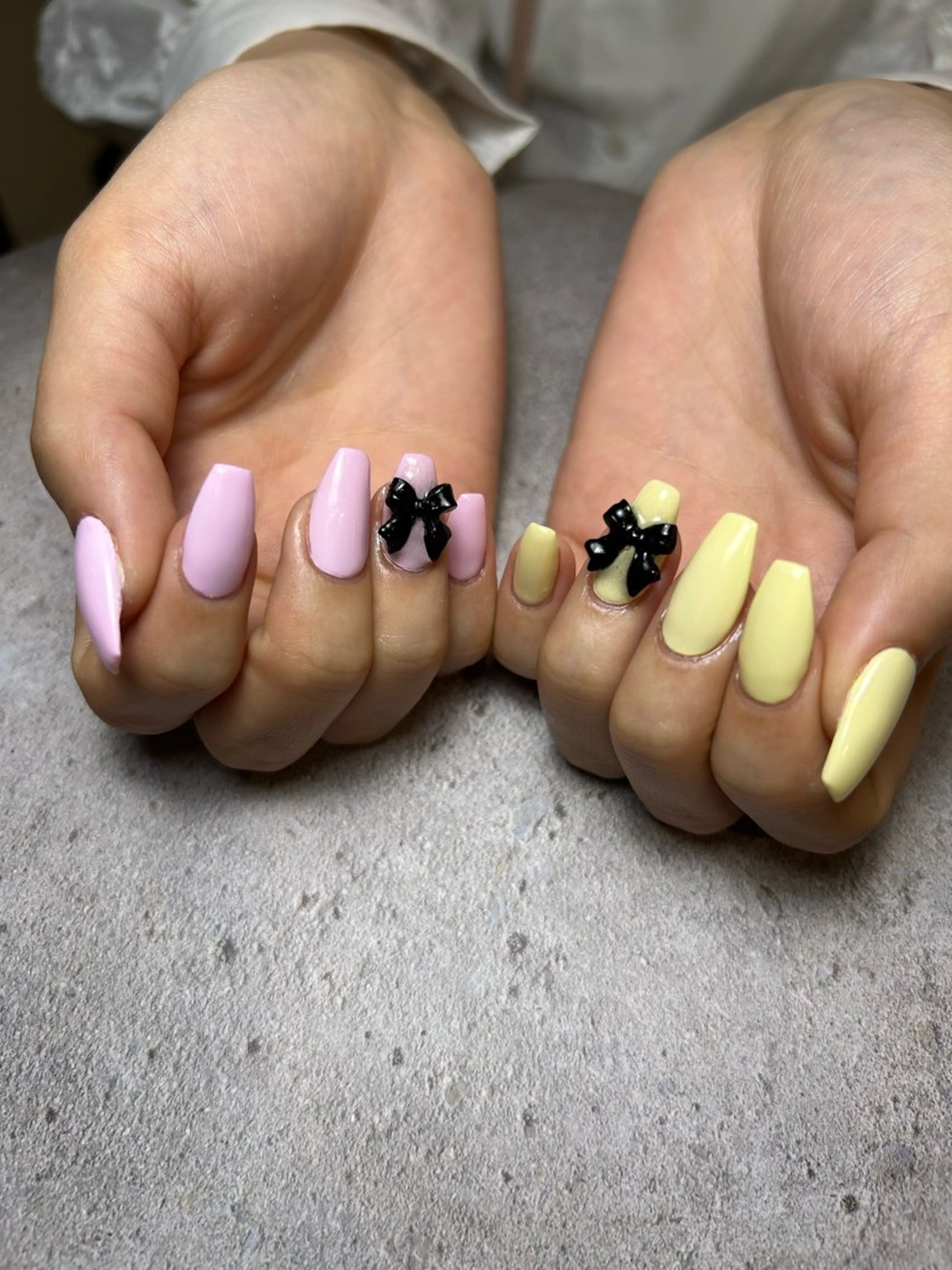 ネイル パステルネイル ピンク 黄色 ハンドネイル Reflection marikoのネイルデザイン