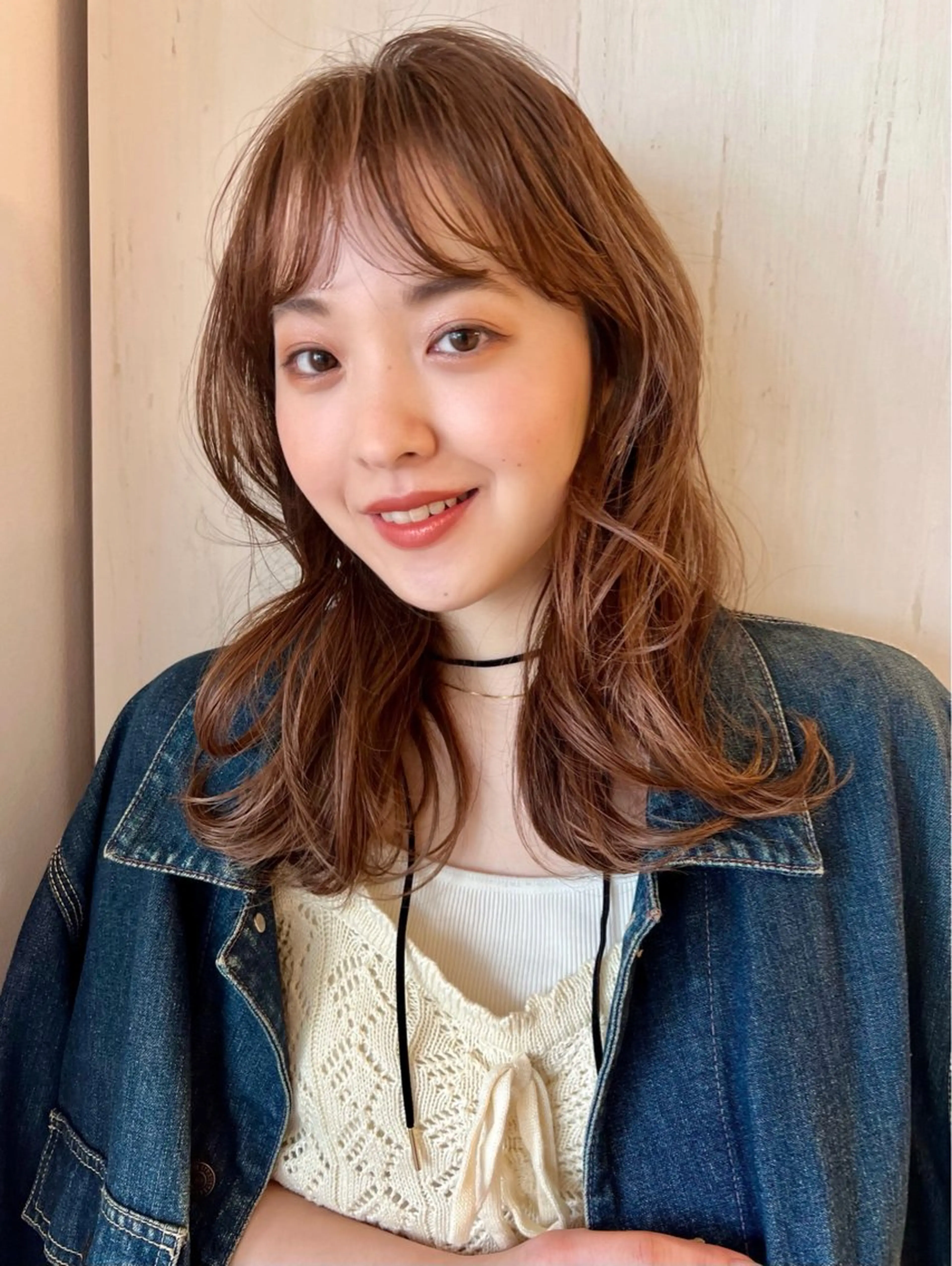 ミディアム カラー 韓国ヘア 🎀華澄のヘアスタイル