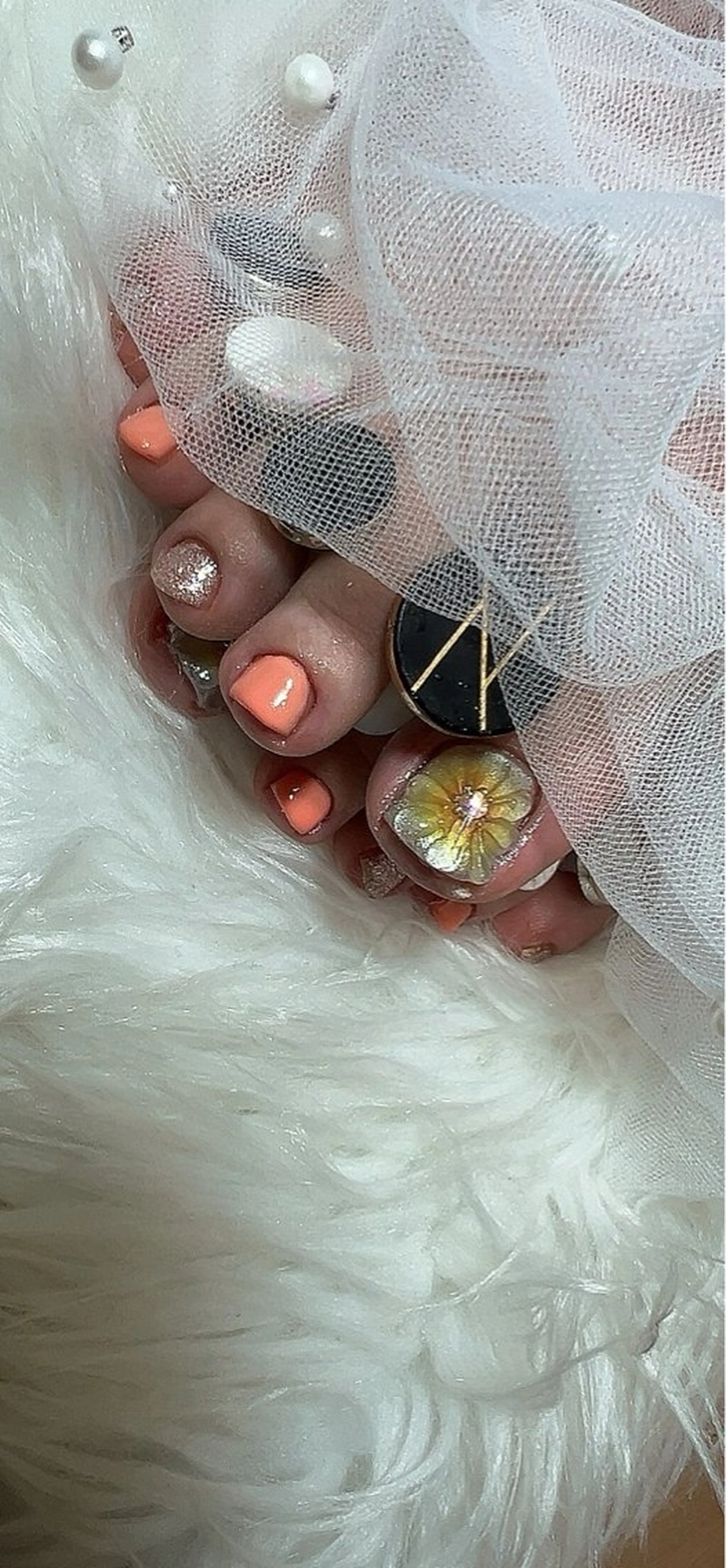 ネイル ぷっくりネイル フットネイル Ruana Nailのネイルデザイン